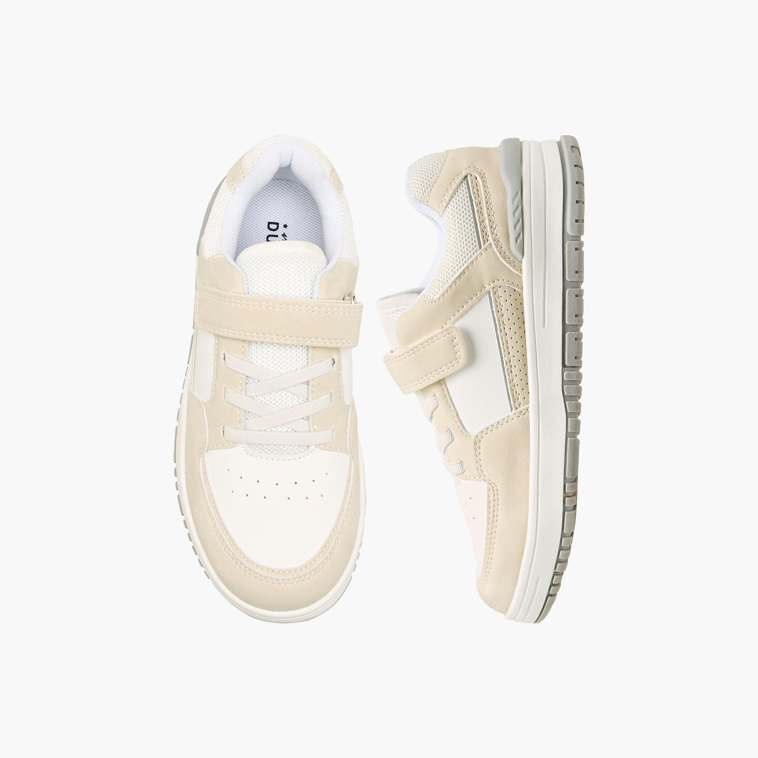 Mister Duchini Panelled Sneakers with Hook and Loop Closure-boys-shoes-sneakers-image-1
