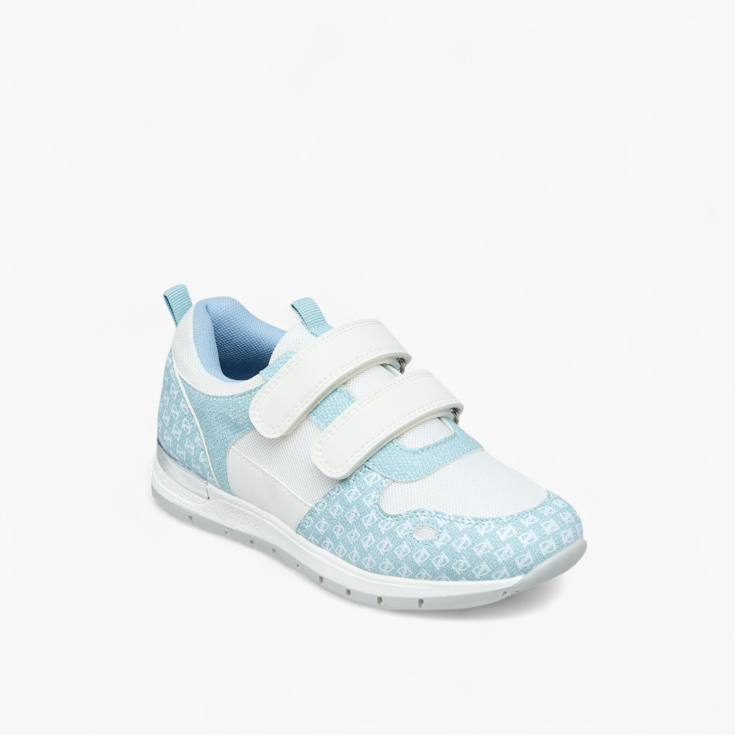 حذاء سنيكرز بطبعات مونوجرام وشريط إغلاق لاصق من بابريكا-girls-shoes-sneakers-image-2