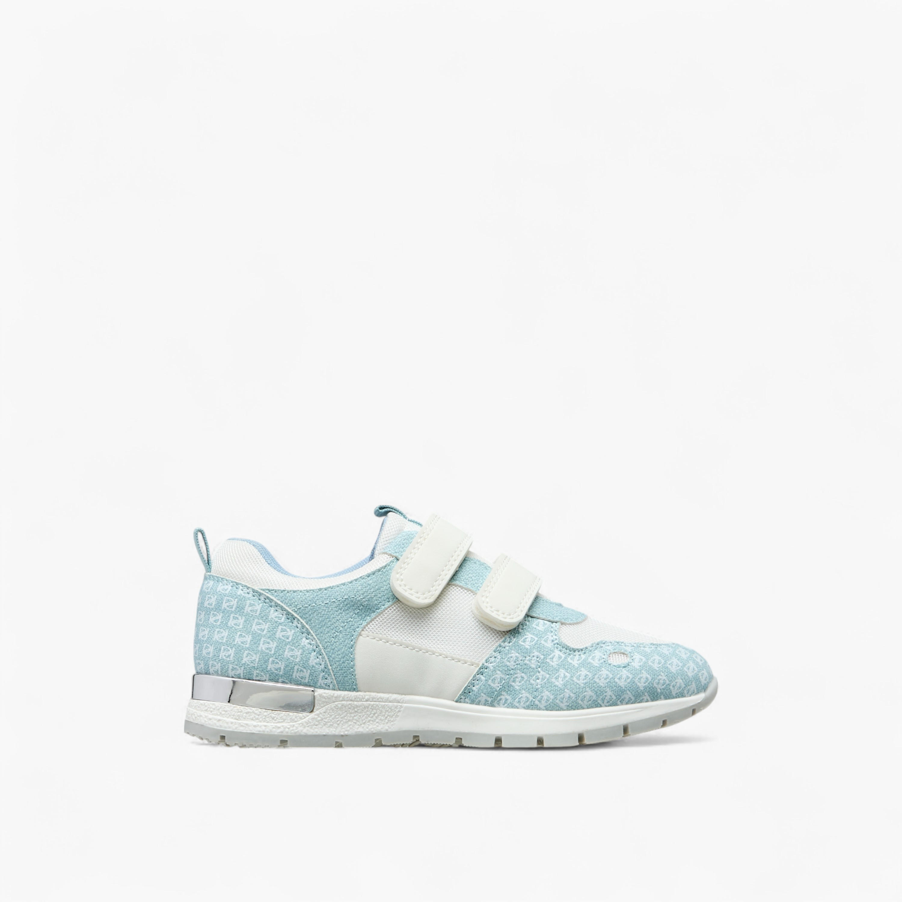 حذاء سنيكرز بطبعات مونوجرام وشريط إغلاق لاصق من بابريكا-girls-shoes-sneakers-image-3