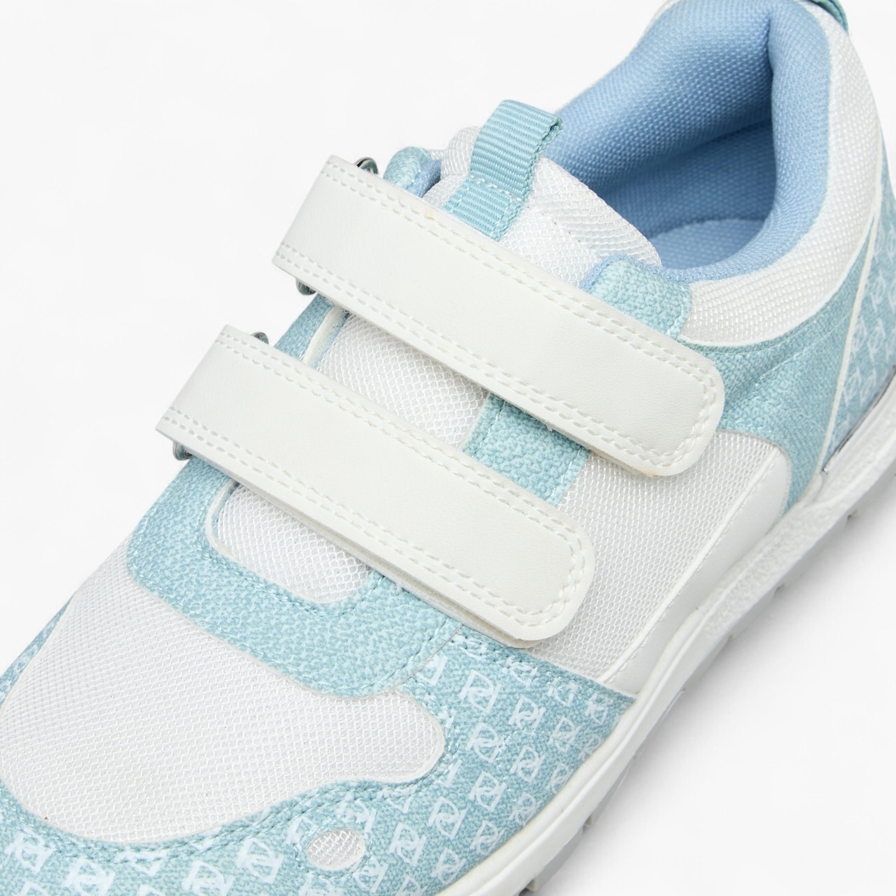 حذاء سنيكرز بطبعات مونوجرام وشريط إغلاق لاصق من بابريكا-girls-shoes-sneakers-image-4