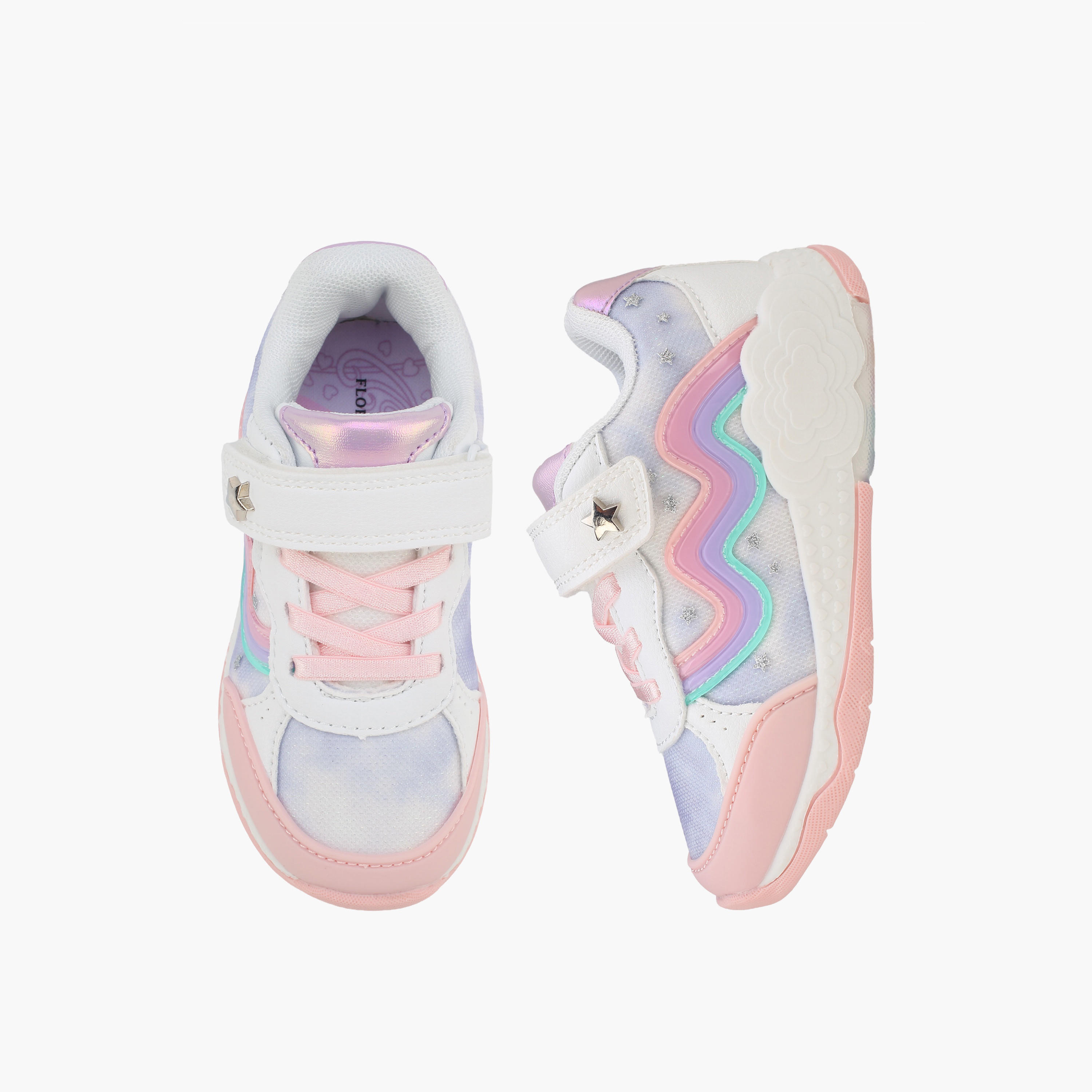 Flora Bella Girls Hook & Loop Ankle Sneakers-girls-shoes-sneakers-image-1