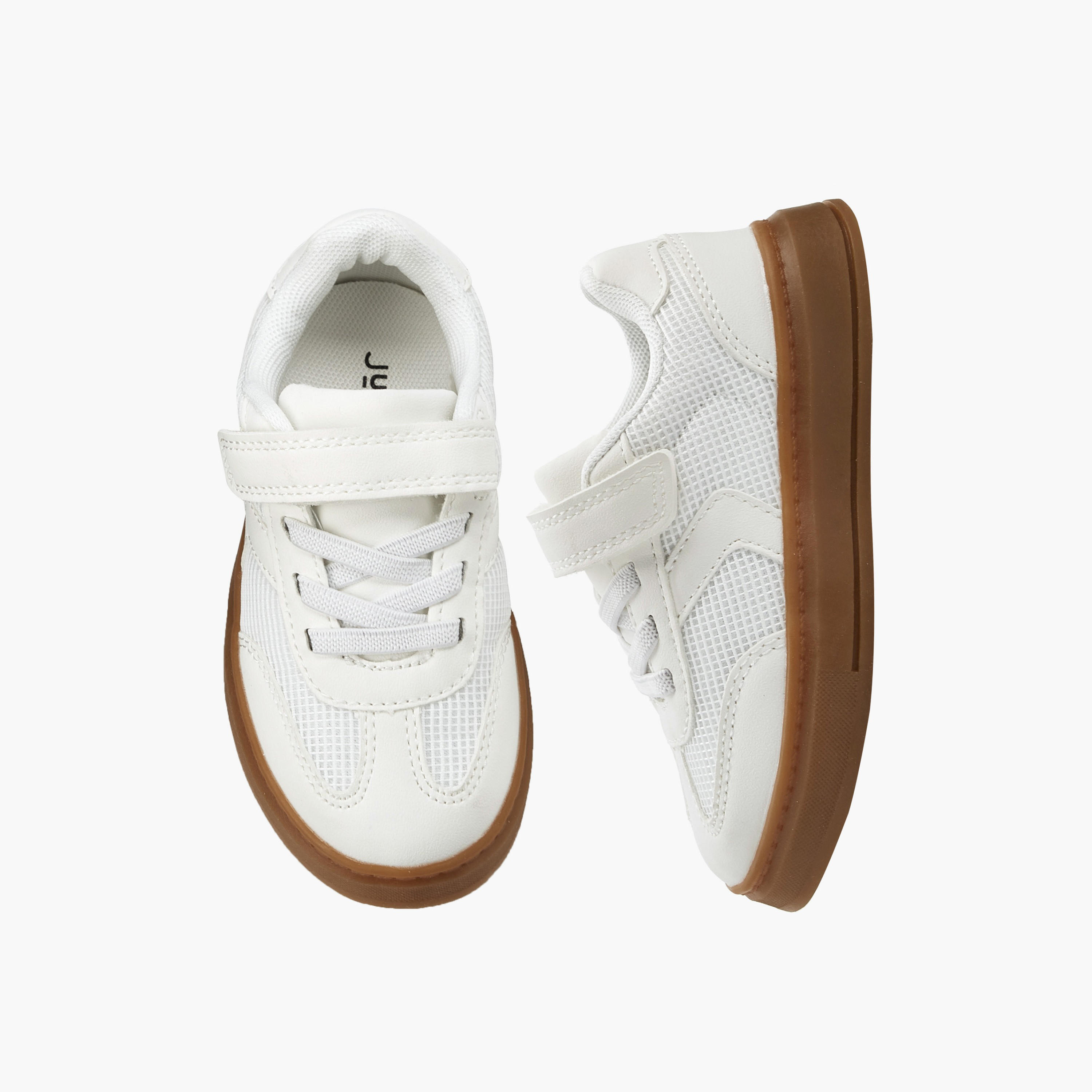 حذاء سنيكرز طول الكاحل بشريط إغلاق لاصق للبنات من جونيورز-girls-shoes-sneakers-image-1