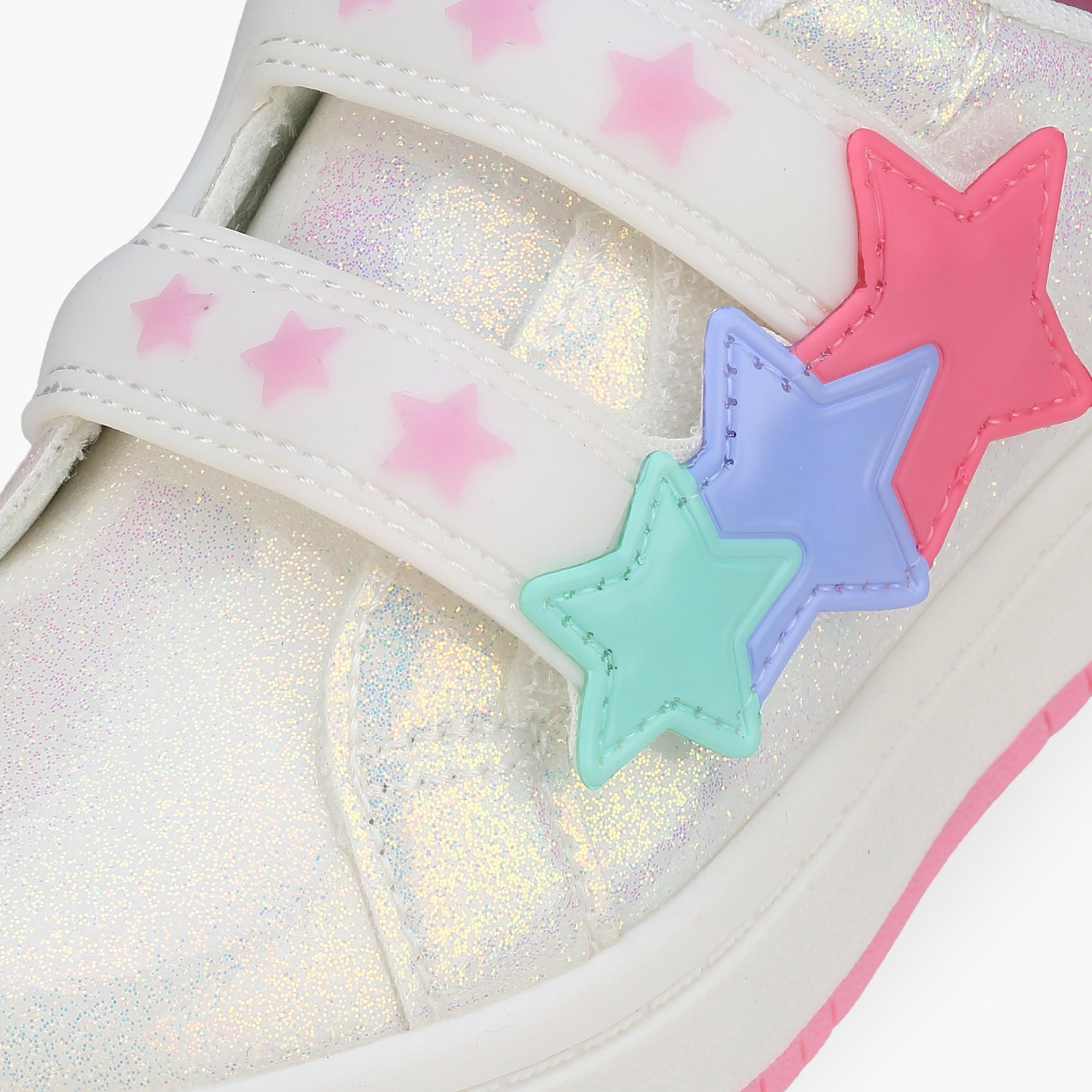 Flora Bella Girls Star Applique Hook & Loop Sneakers-girls-shoes-sneakers-image-4