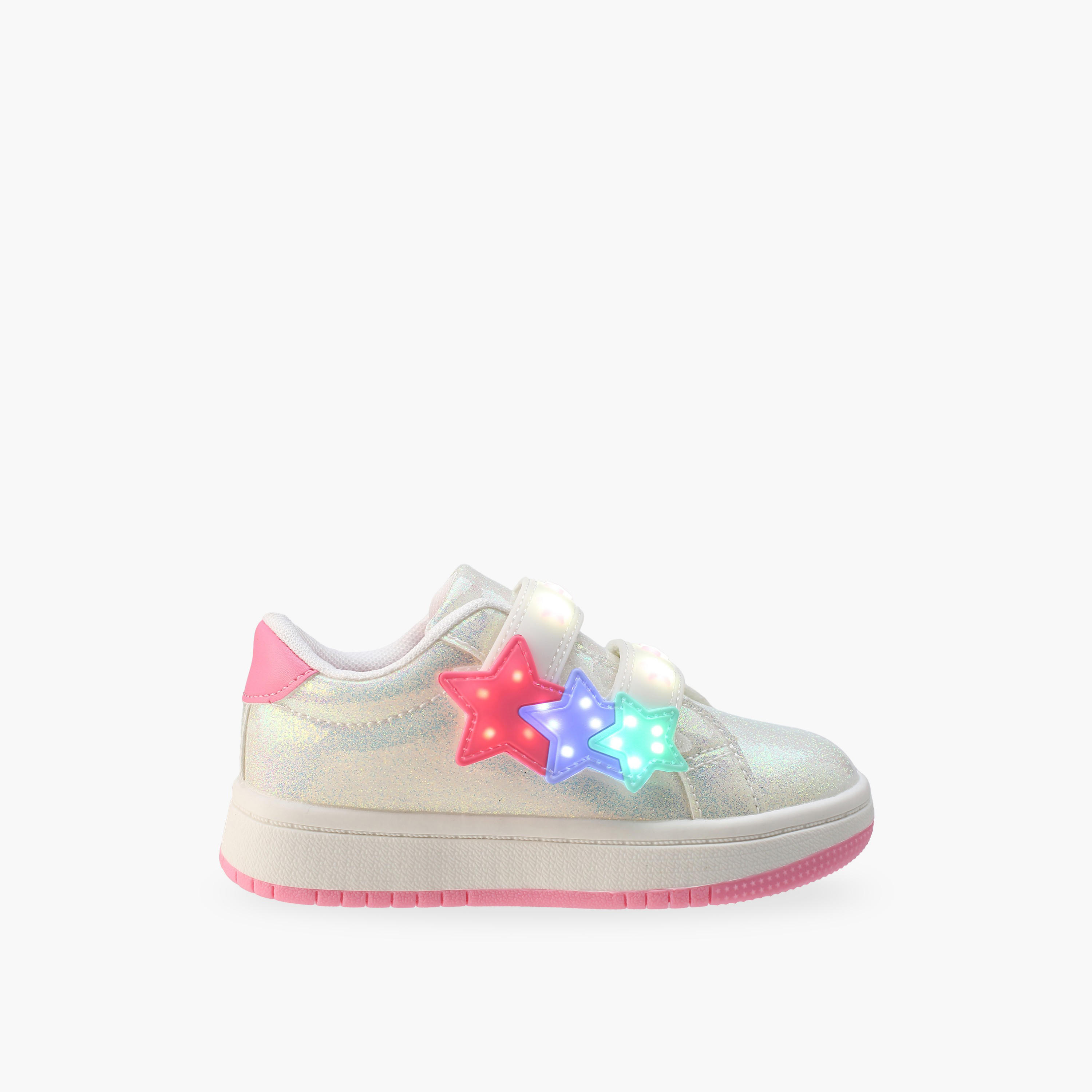 Flora Bella Girls Star Applique Hook & Loop Sneakers-girls-shoes-sneakers-image-6