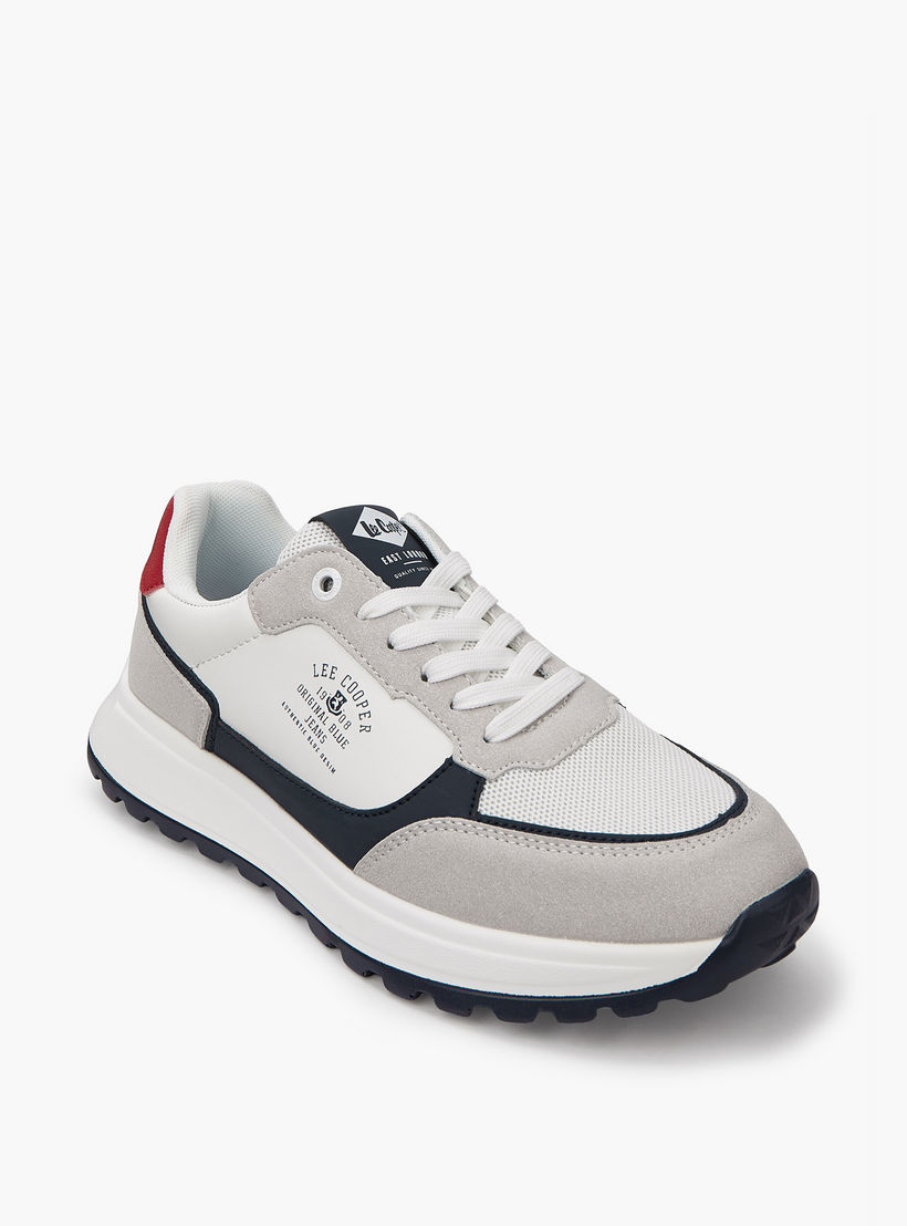 Lee Cooper Men's Panelled Lace-Up Ortholite Sneakers-men-shoes-sneakers-image-3