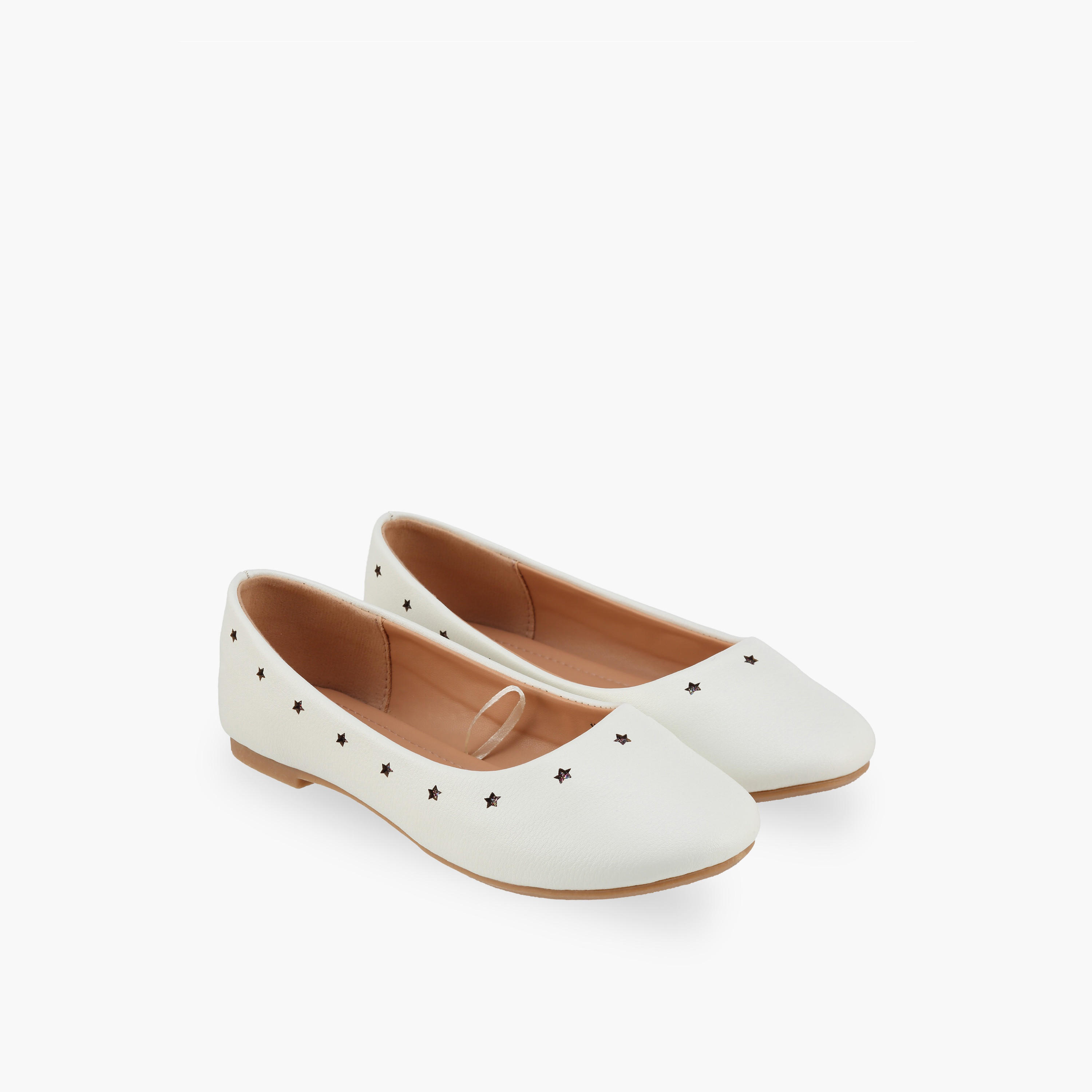 حذاء باليرينا بتفاصيل نجوم مفرغة للبنات من فلورا بيلا-girls-shoes-ballerinas-image-1