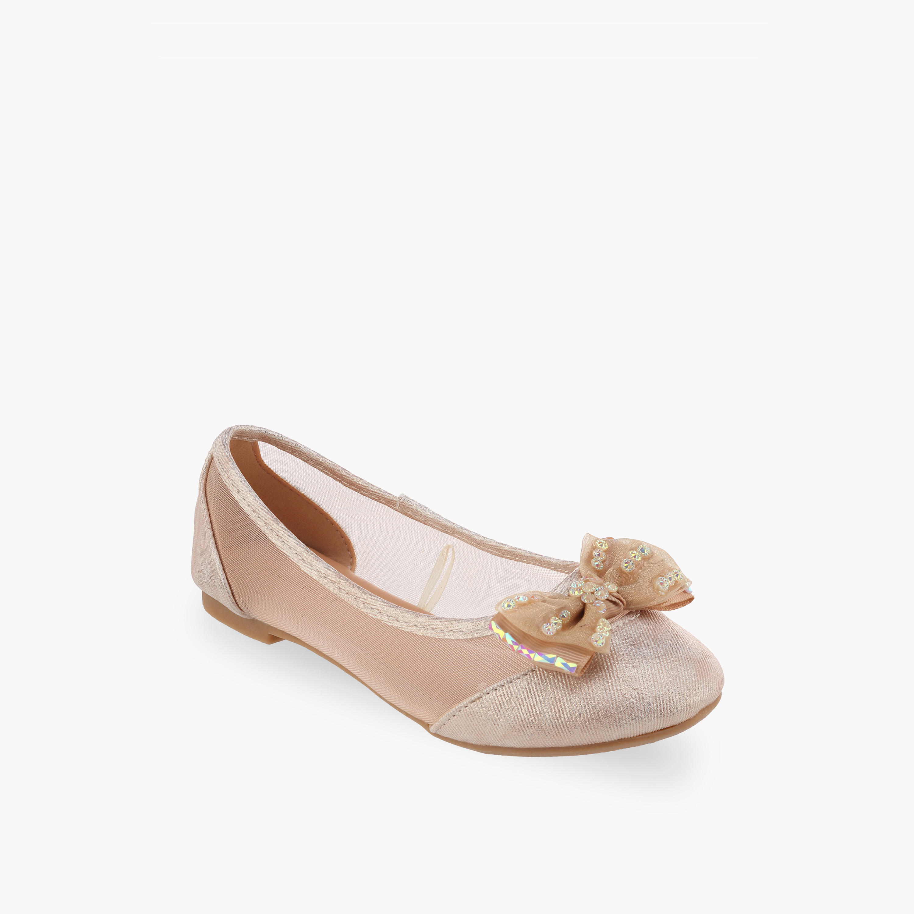 Flora Bella Girls Bow Embellished Ballerina Shoes-girls-shoes-ballerinas-image-2