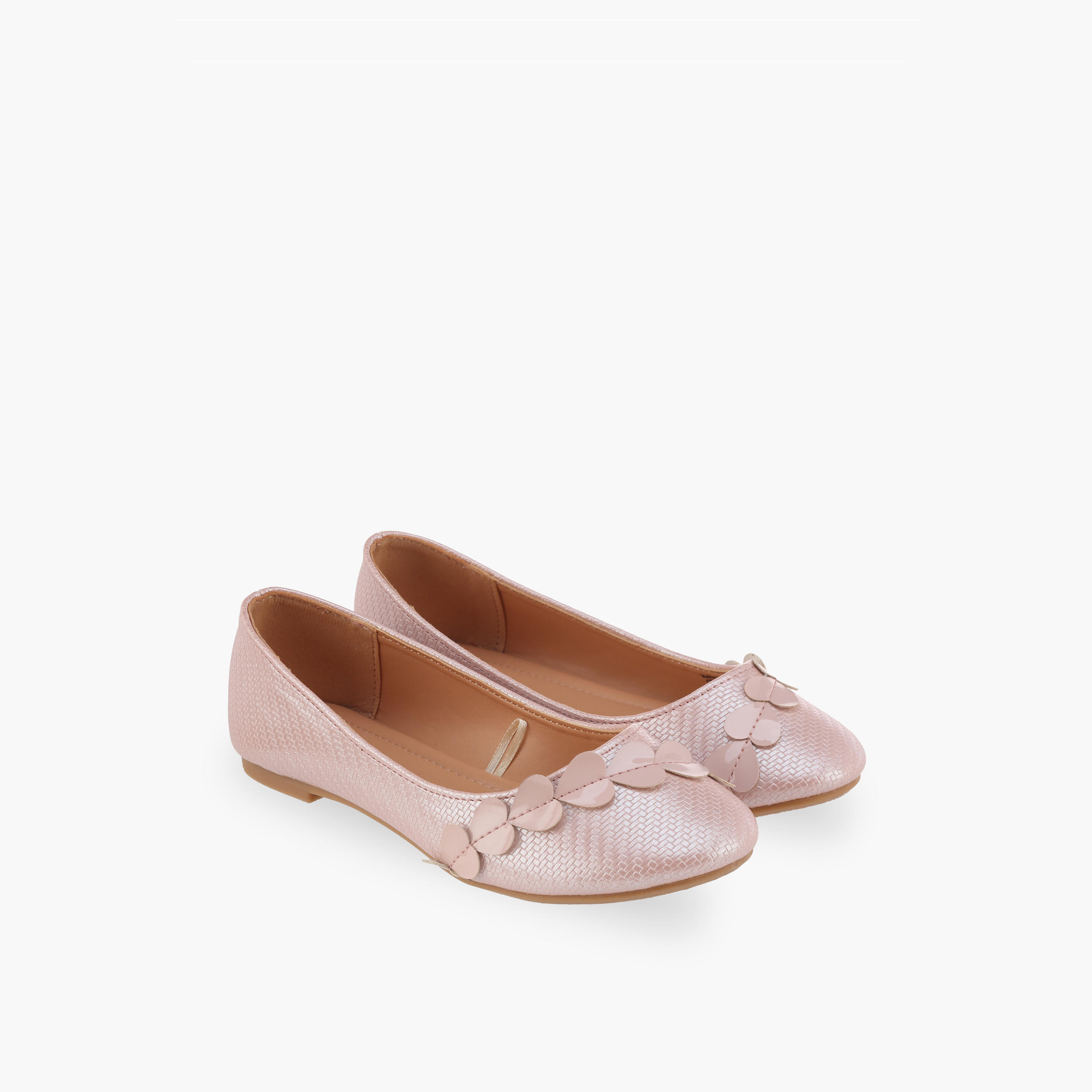 Flora Bella Girls Applique Detail Ballerina Shoes-girls-shoes-ballerinas-image-1