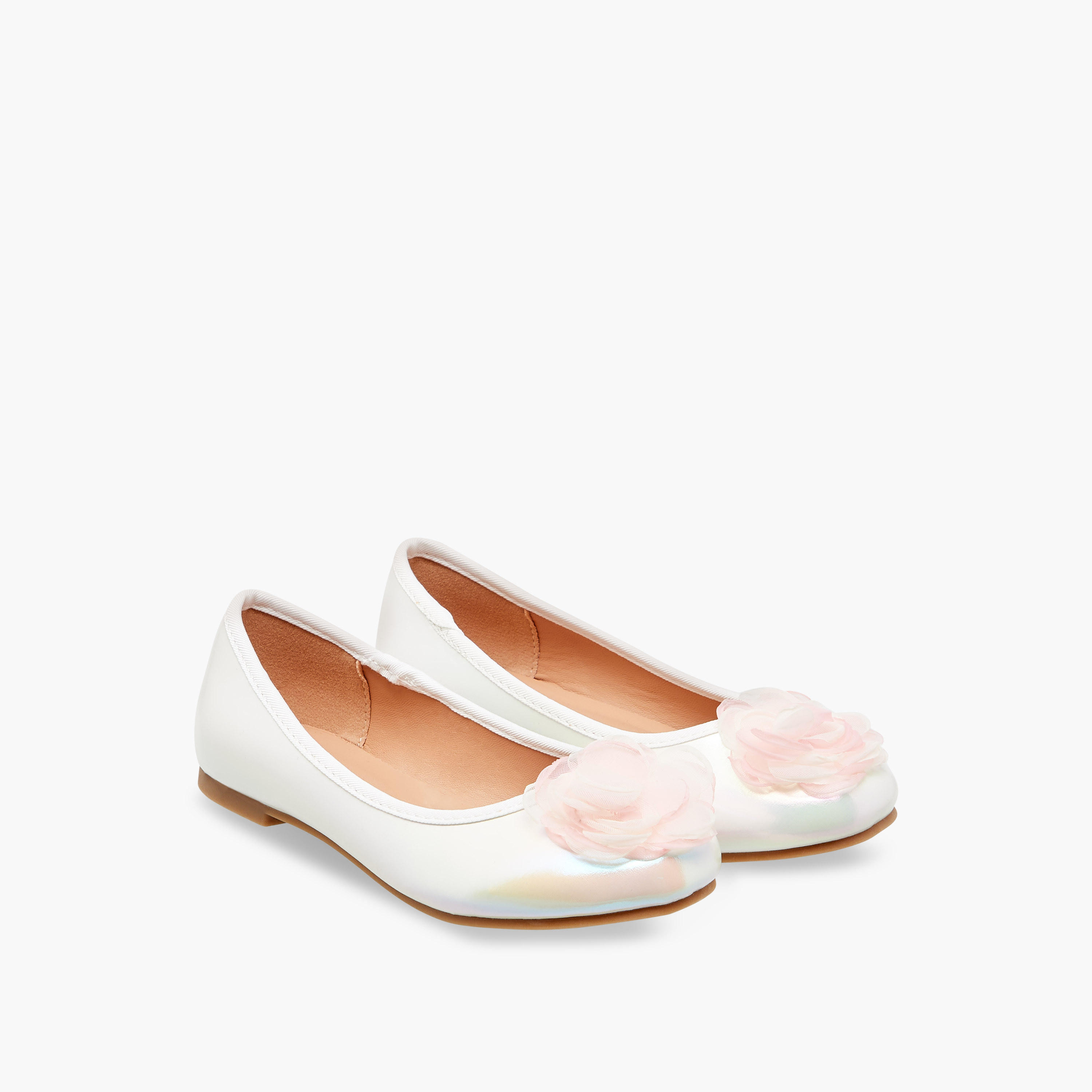 حذاء باليرينا سهل الارتداء بزخارف زهرية من ليتل ميسي-girls-shoes-ballerinas-image-1