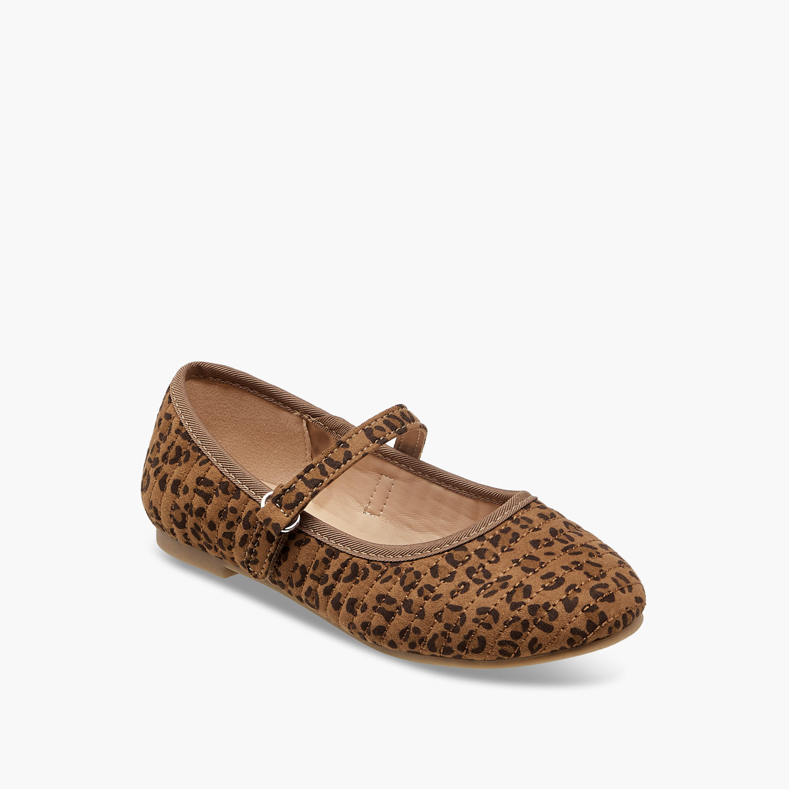 حذاء باليرينا بشريط إغلاق لاصق وطبعات حيوانات من ليتل ميسي-girls-shoes-maryjanes-image-2
