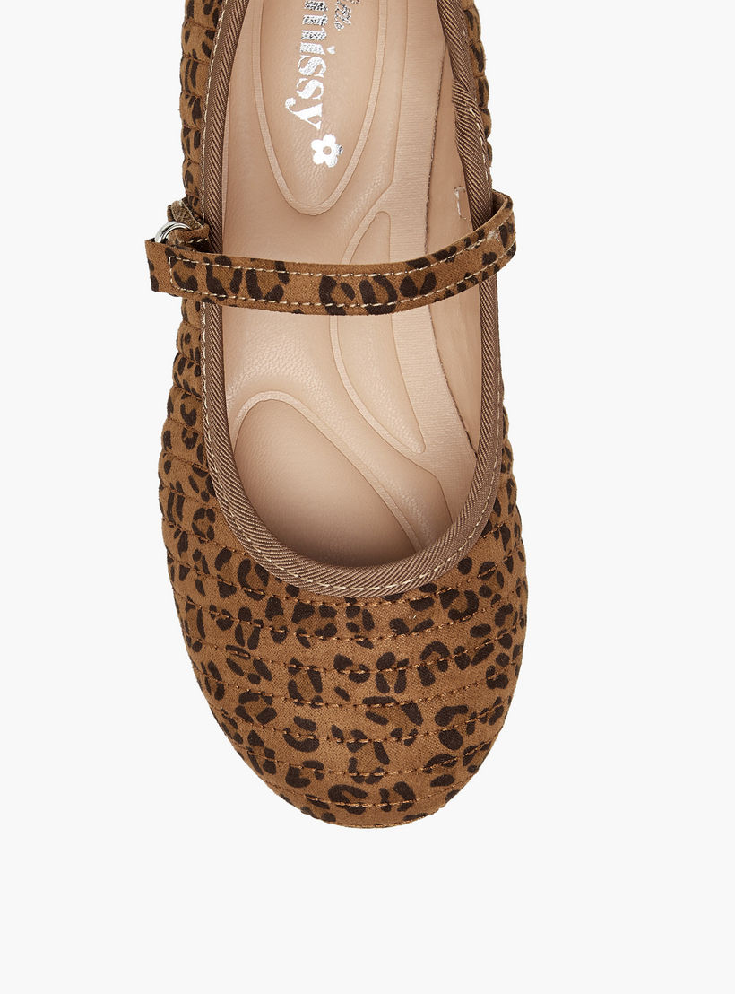 حذاء باليرينا بشريط إغلاق لاصق وطبعات حيوانات من ليتل ميسي-girls-shoes-maryjanes-image-4