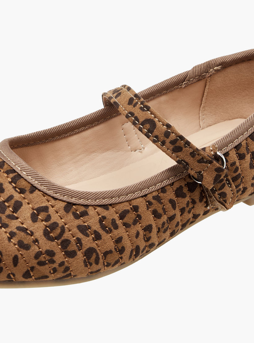 حذاء باليرينا بشريط إغلاق لاصق وطبعات حيوانات من ليتل ميسي-girls-shoes-maryjanes-image-6