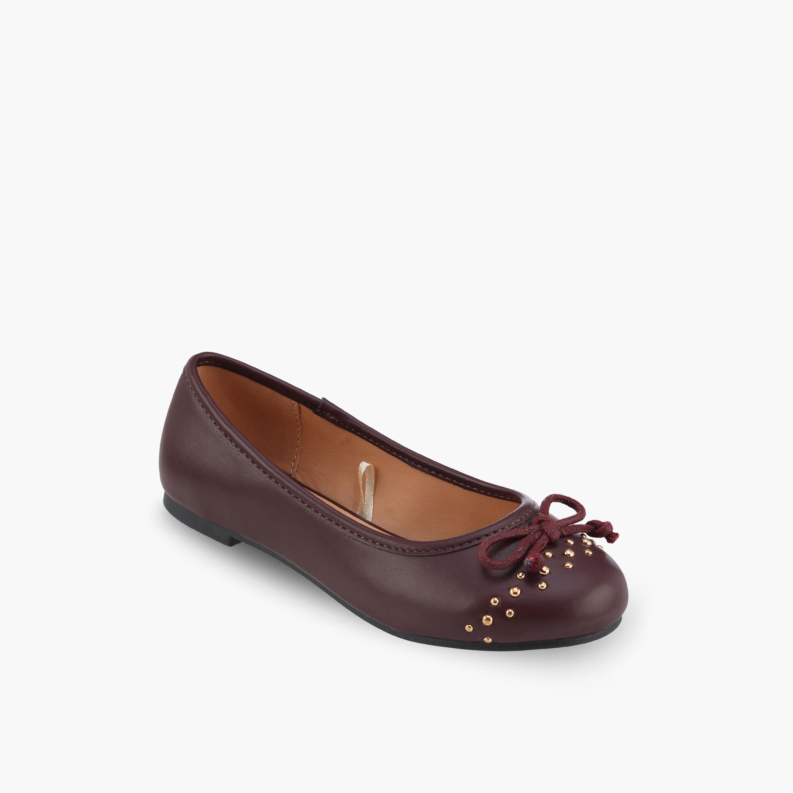 حذاء باليرينا بفيونكة وتفاصيل ترصيعات للبنات من ليتل ميسي-girls-shoes-ballerinas-image-2