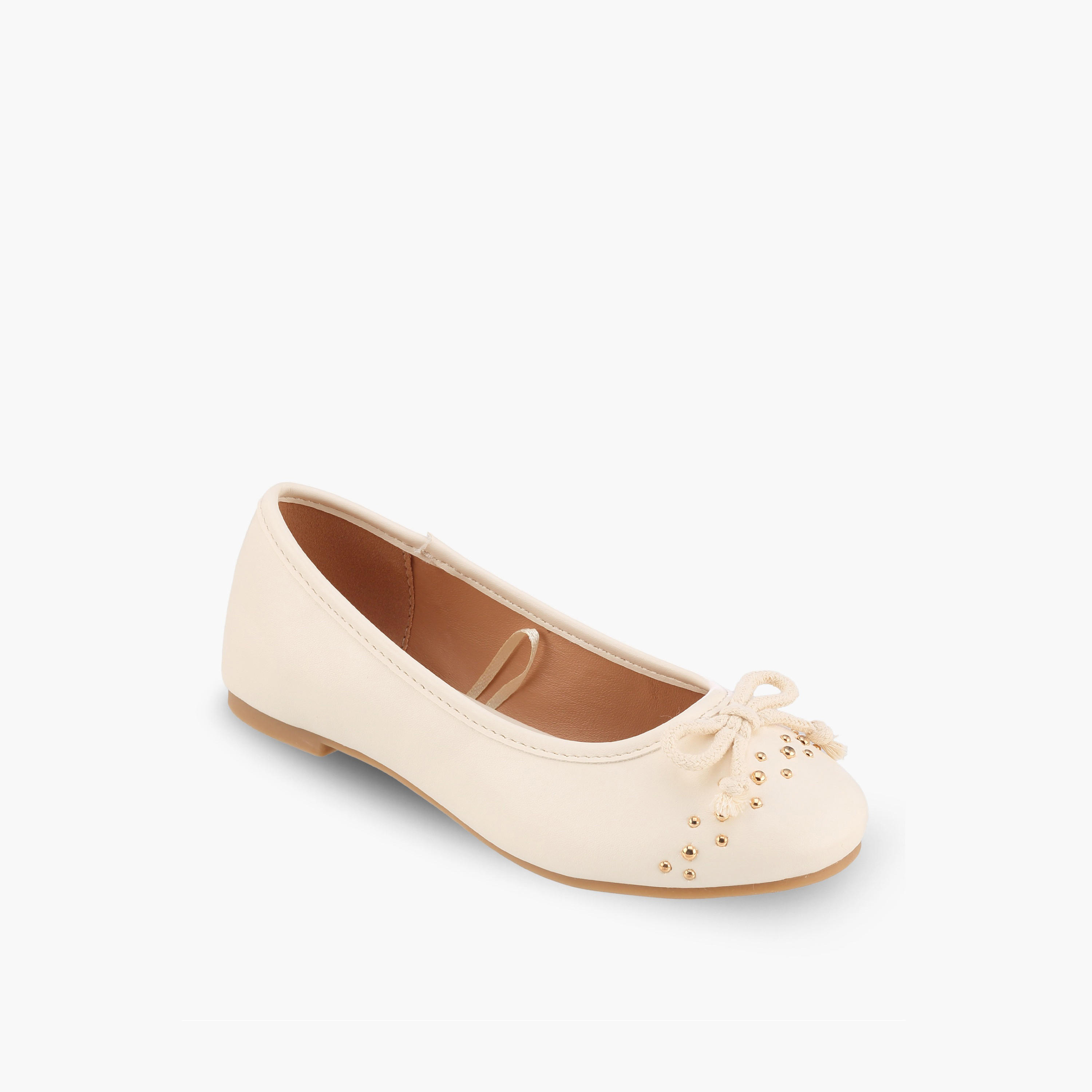 حذاء باليرينا بفيونكة وتفاصيل ترصيعات للبنات من ليتل ميسي-girls-shoes-ballerinas-image-2