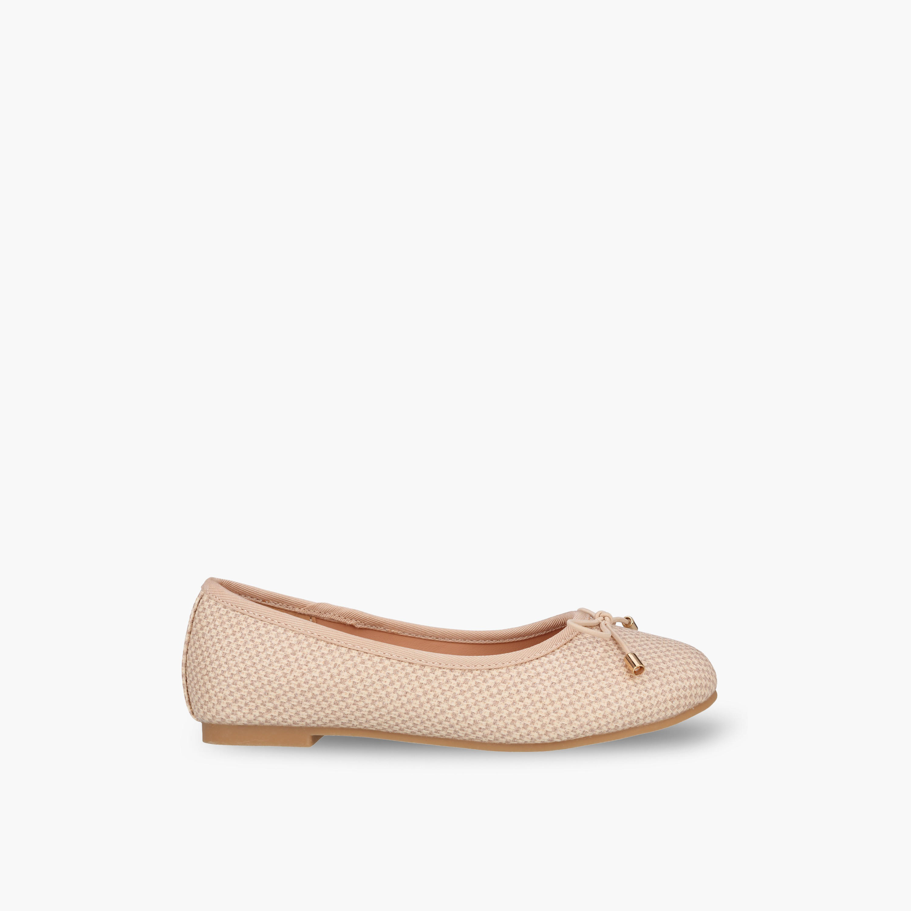 حذاء باليرينا بنقشة كاروهات وفيونكة للبنات من ليتل ميسي-girls-shoes-ballerinas-image-3