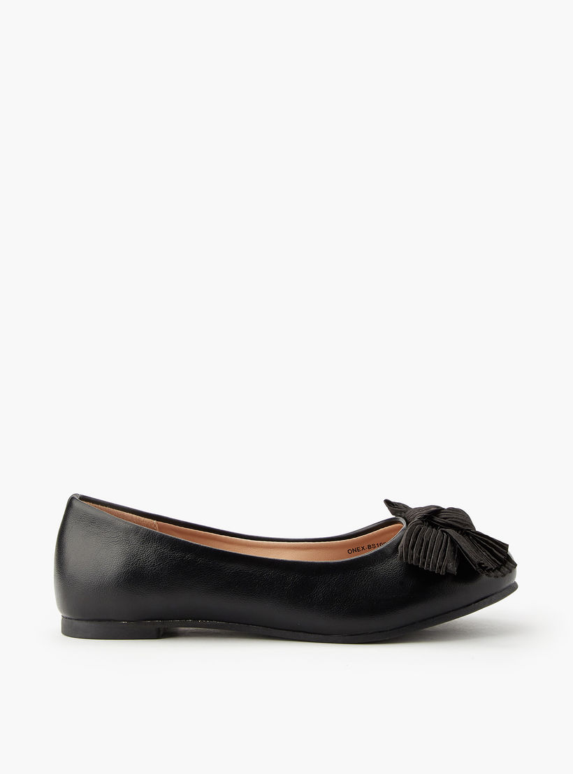 حذاء باليرينا بتفاصيل فيونكة للبنات من ليتل ميسي-girls-shoes-ballerinas-image-2