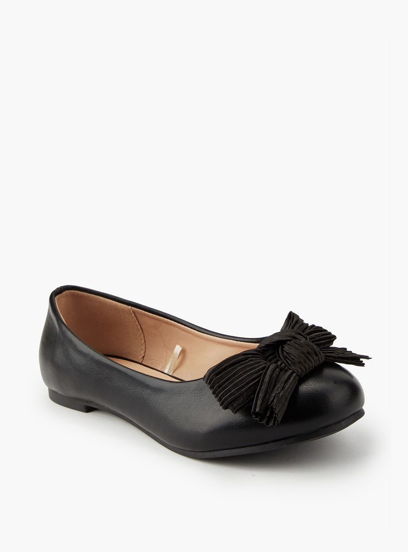 حذاء باليرينا بتفاصيل فيونكة للبنات من ليتل ميسي-girls-shoes-ballerinas-image-3