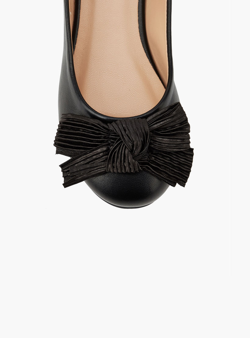 حذاء باليرينا بتفاصيل فيونكة للبنات من ليتل ميسي-girls-shoes-ballerinas-image-4