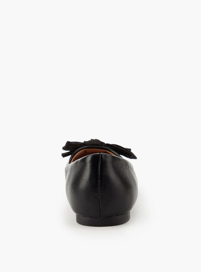 حذاء باليرينا بتفاصيل فيونكة للبنات من ليتل ميسي-girls-shoes-ballerinas-image-5