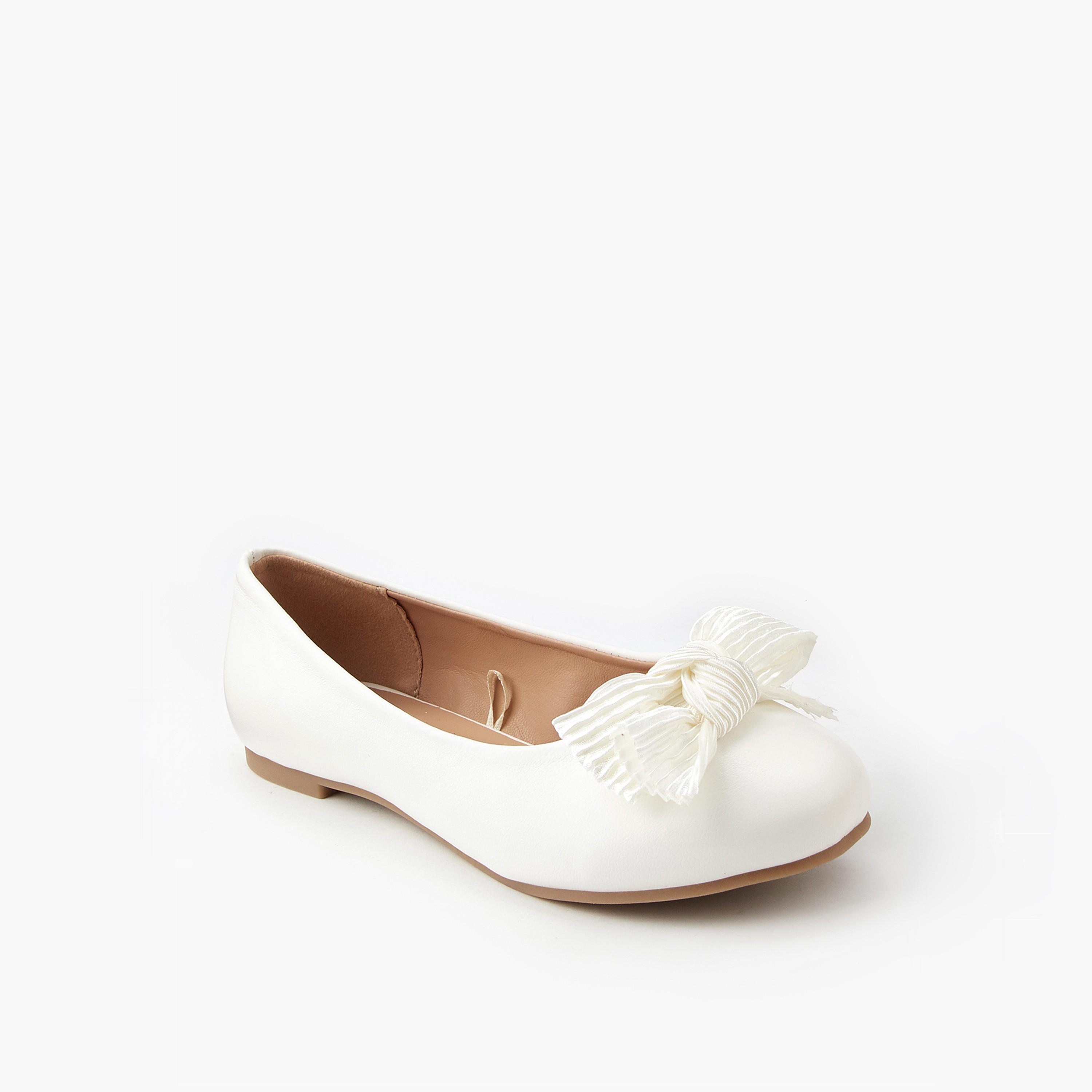 حذاء باليرينا بتفاصيل فيونكة للبنات من ليتل ميسي-girls-shoes-ballerinas-image-3
