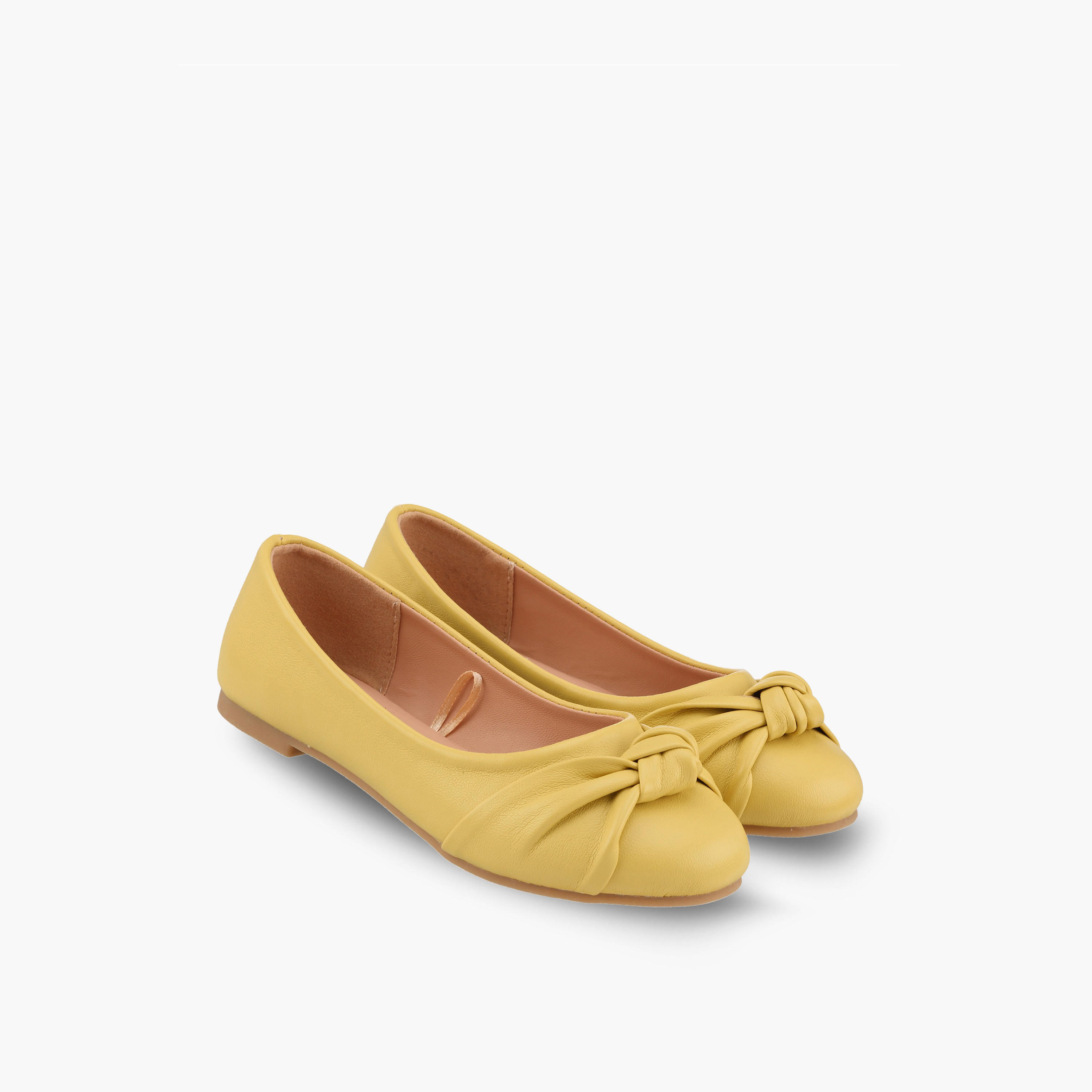 Little Missy Girls Knotted Ballerina Shoes-girls-shoes-ballerinas-image-1