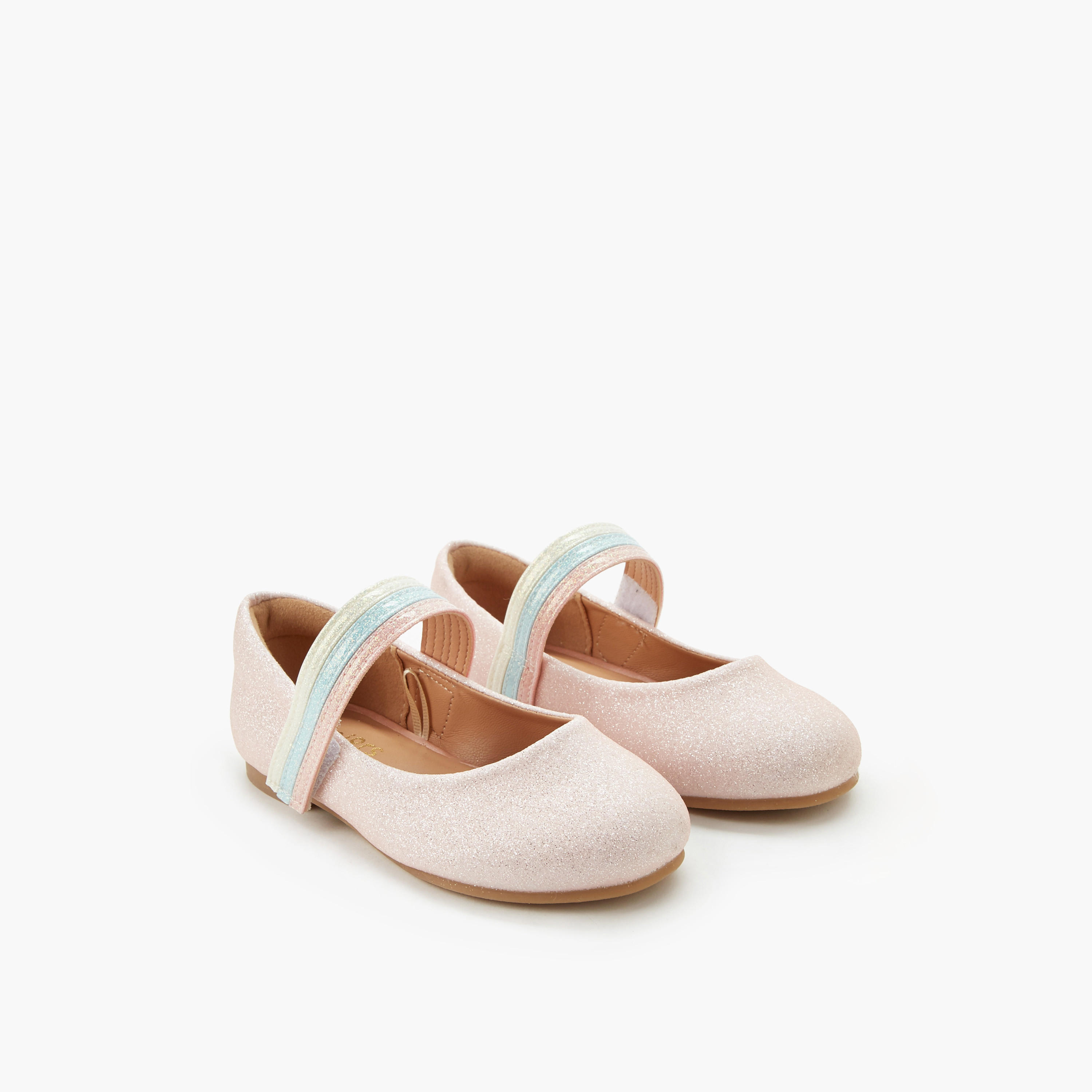 Juniors Girls Hook and Loop Ballerina Shoes-girls-shoes-ballerinas-image-1