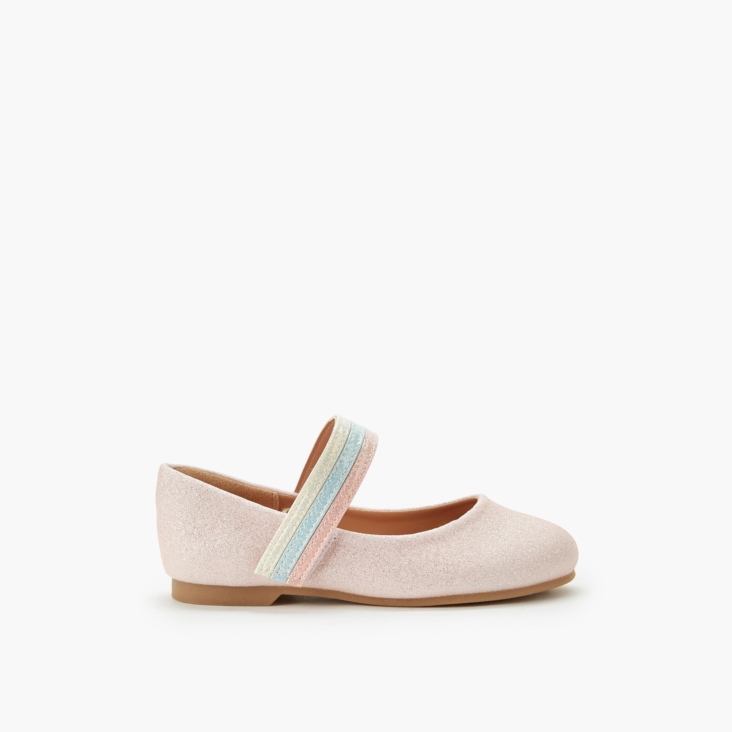 Juniors Girls Hook and Loop Ballerina Shoes-girls-shoes-ballerinas-image-3