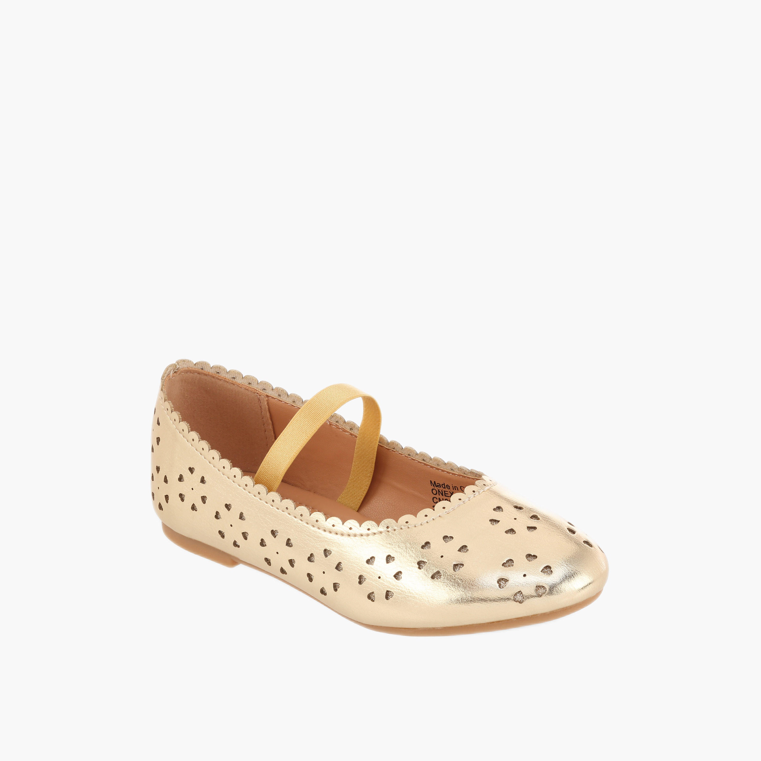 Flora Bella Girls Heart Cutout Detail Ballerina Shoes-girls-shoes-ballerinas-image-2