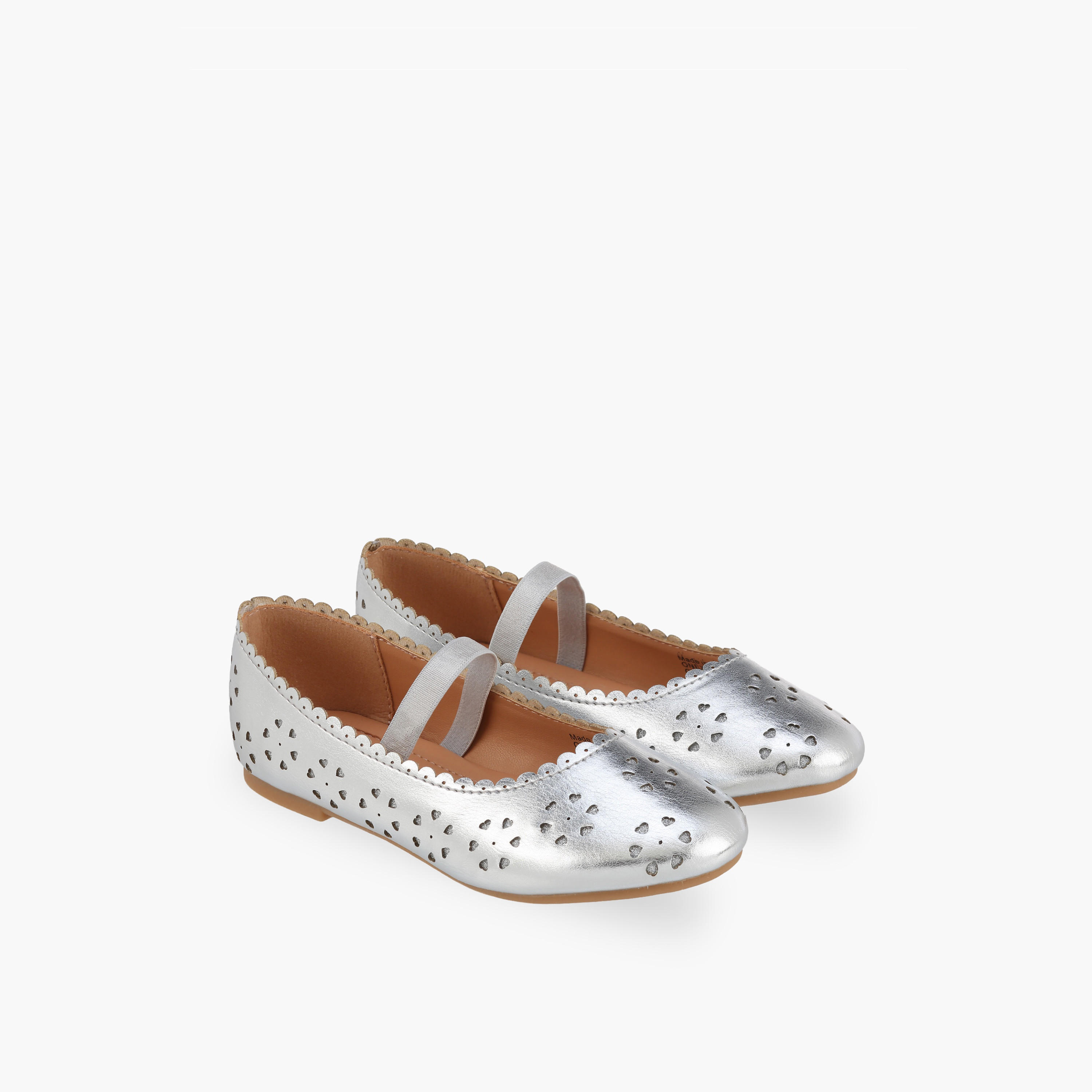 Flora Bella Girls Heart Cutout Detail Ballerina Shoes-girls-shoes-ballerinas-image-1