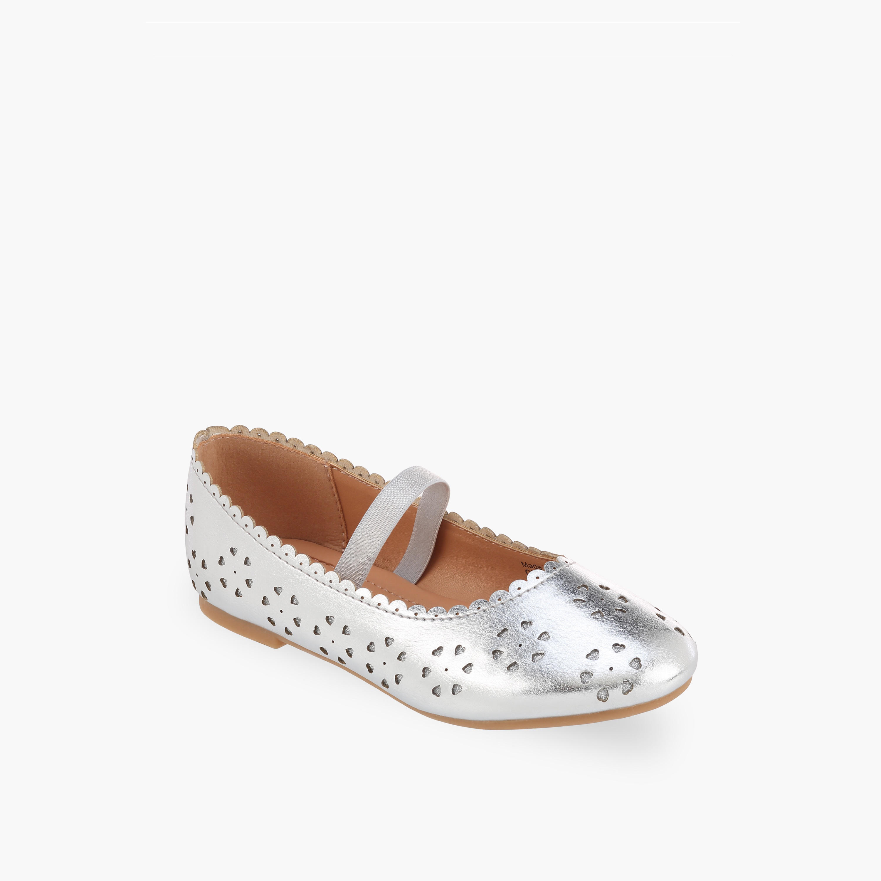 Flora Bella Girls Heart Cutout Detail Ballerina Shoes-girls-shoes-ballerinas-image-2