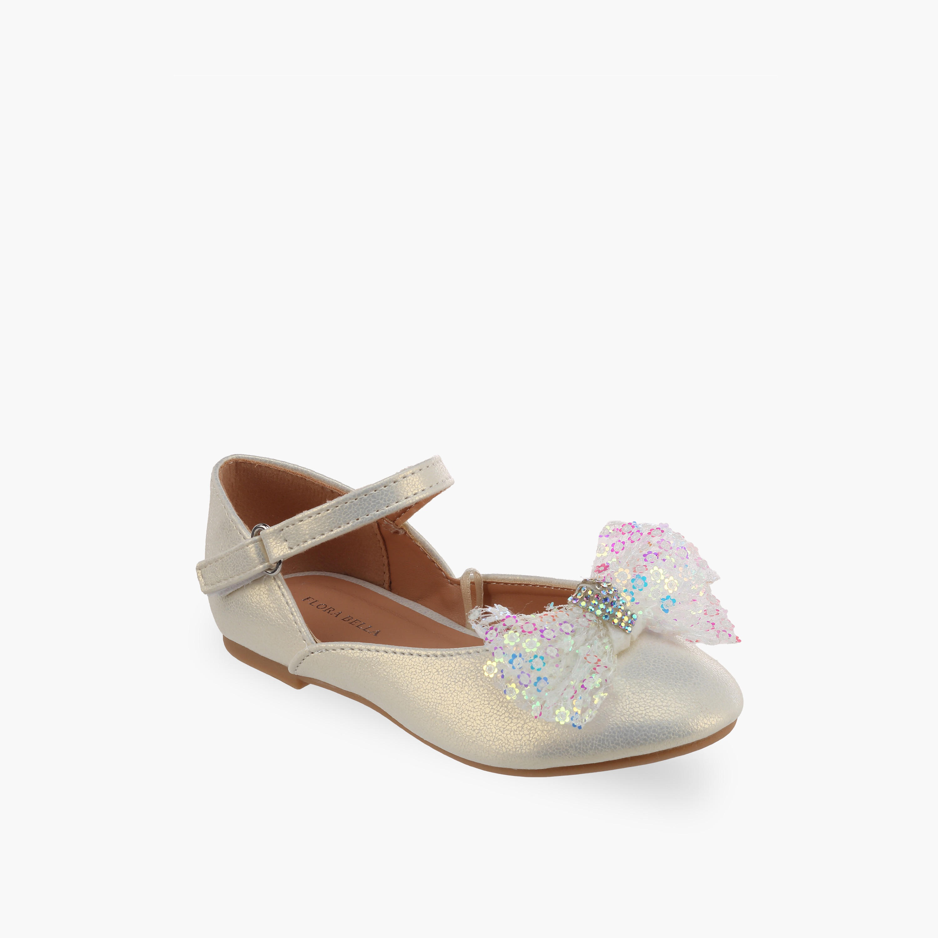 Flora Bella Girls Hook & Loop Ballerina Shoes-girls-shoes-ballerinas-image-2