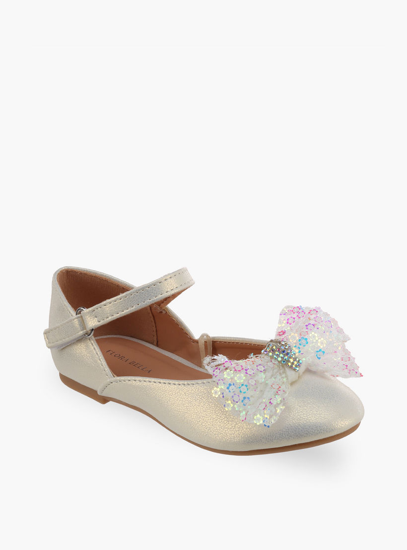 Flora Bella Girls Hook & Loop Ballerina Shoes-girls-shoes-ballerinas-image-2
