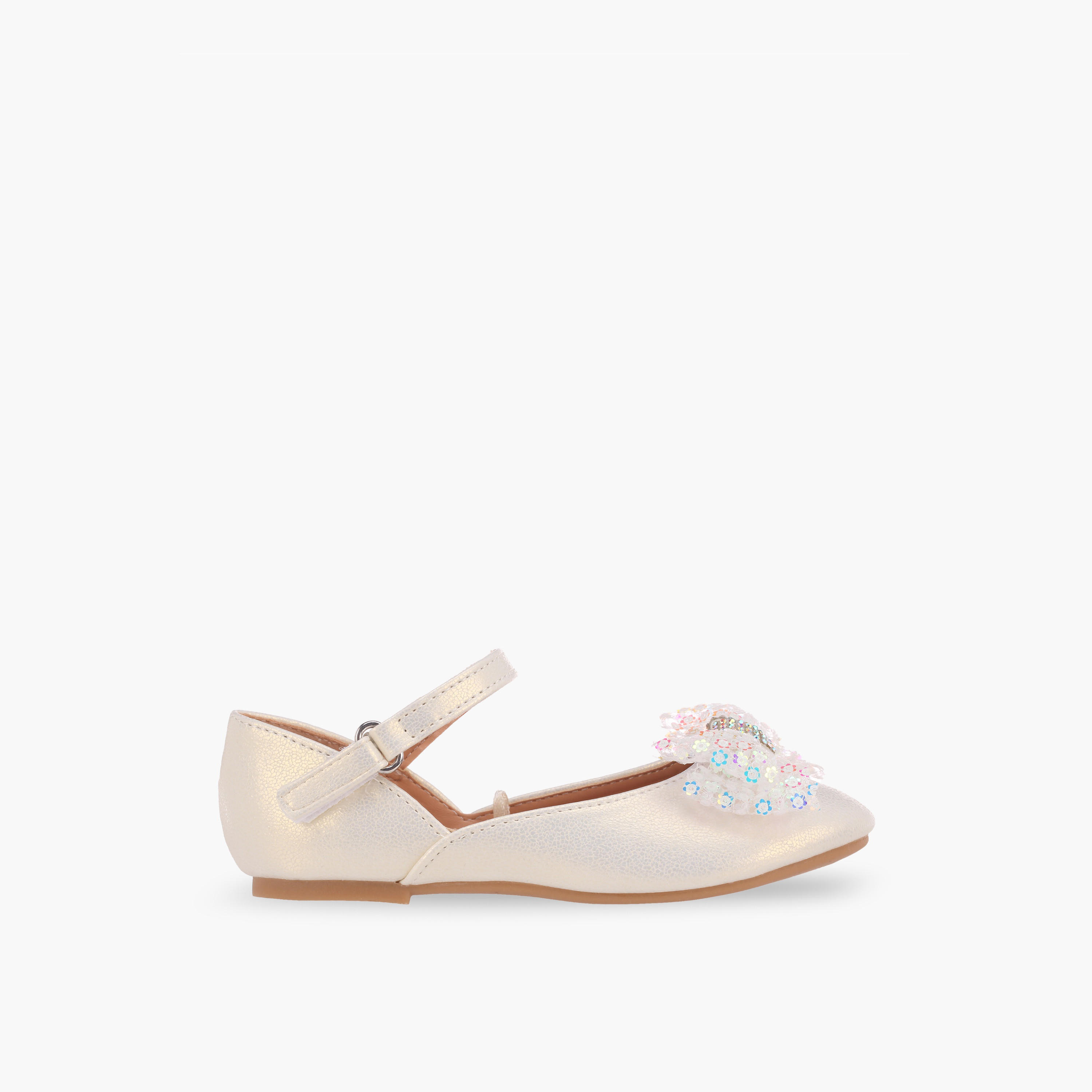 Flora Bella Girls Hook & Loop Ballerina Shoes-girls-shoes-ballerinas-image-3
