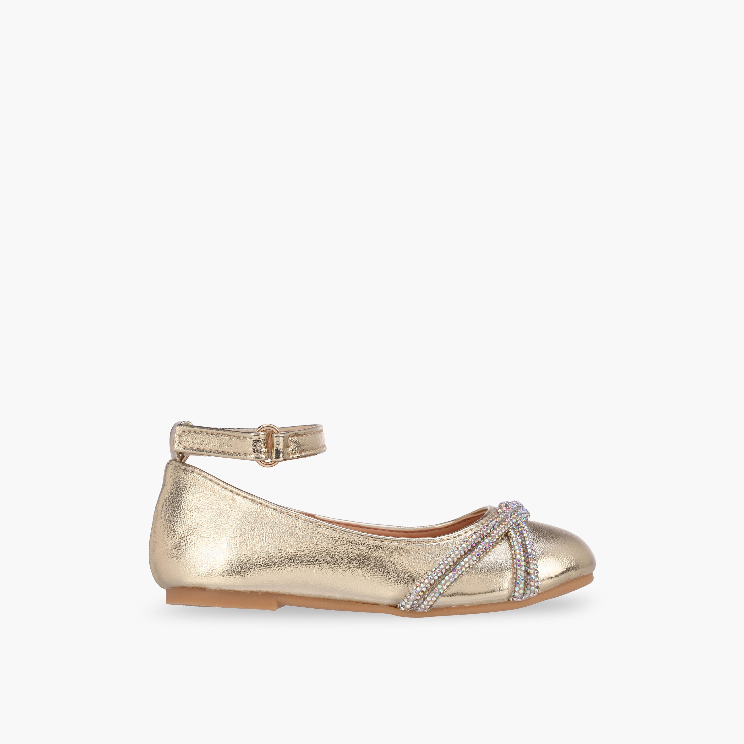 حذاء ماري جين بشريط لاصق وتزيينات للبنات من فلورا بيلا-girls-shoes-maryjanes-image-3