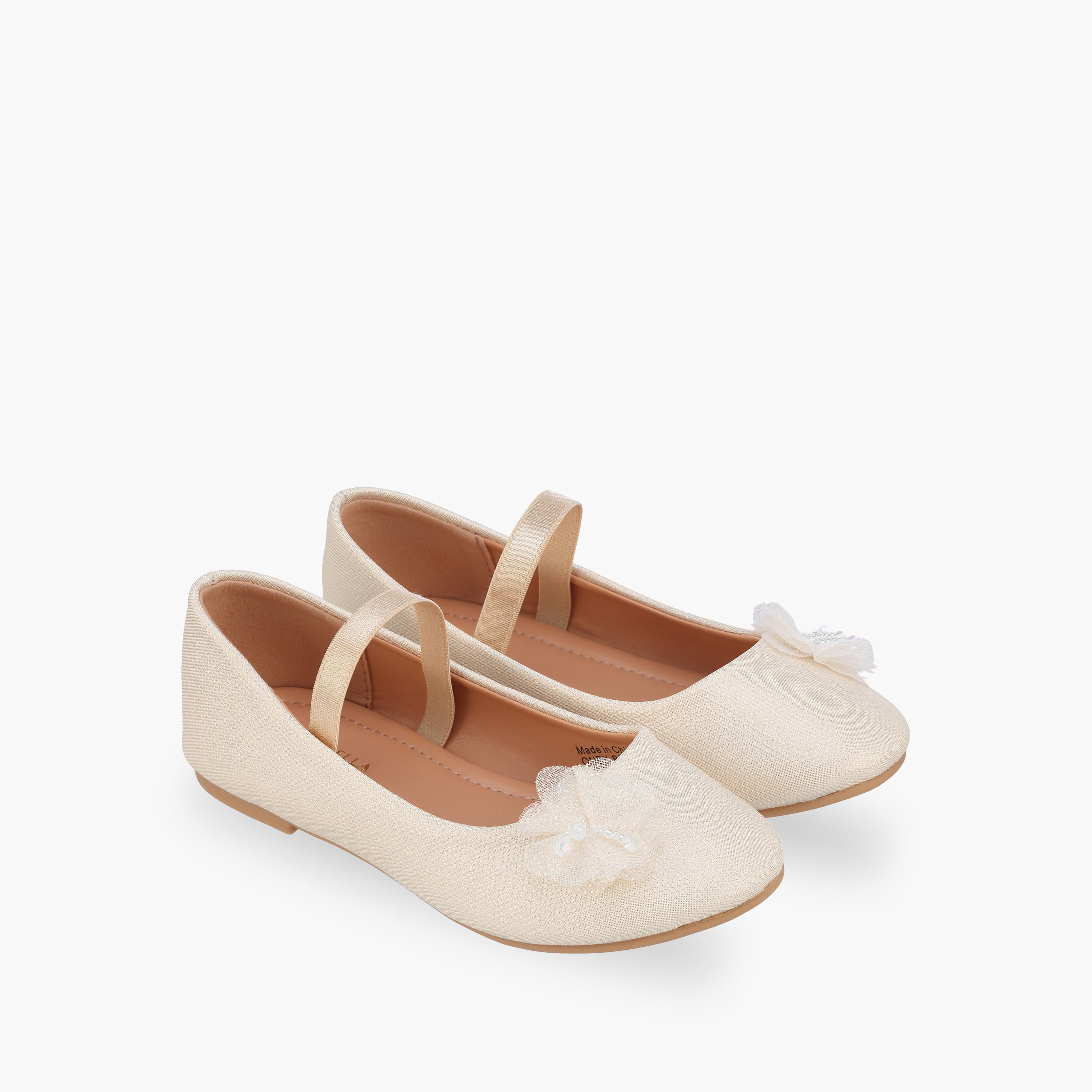 Flora Bella Girls Elasticated Strap Ballerina Shoes-girls-shoes-ballerinas-image-1