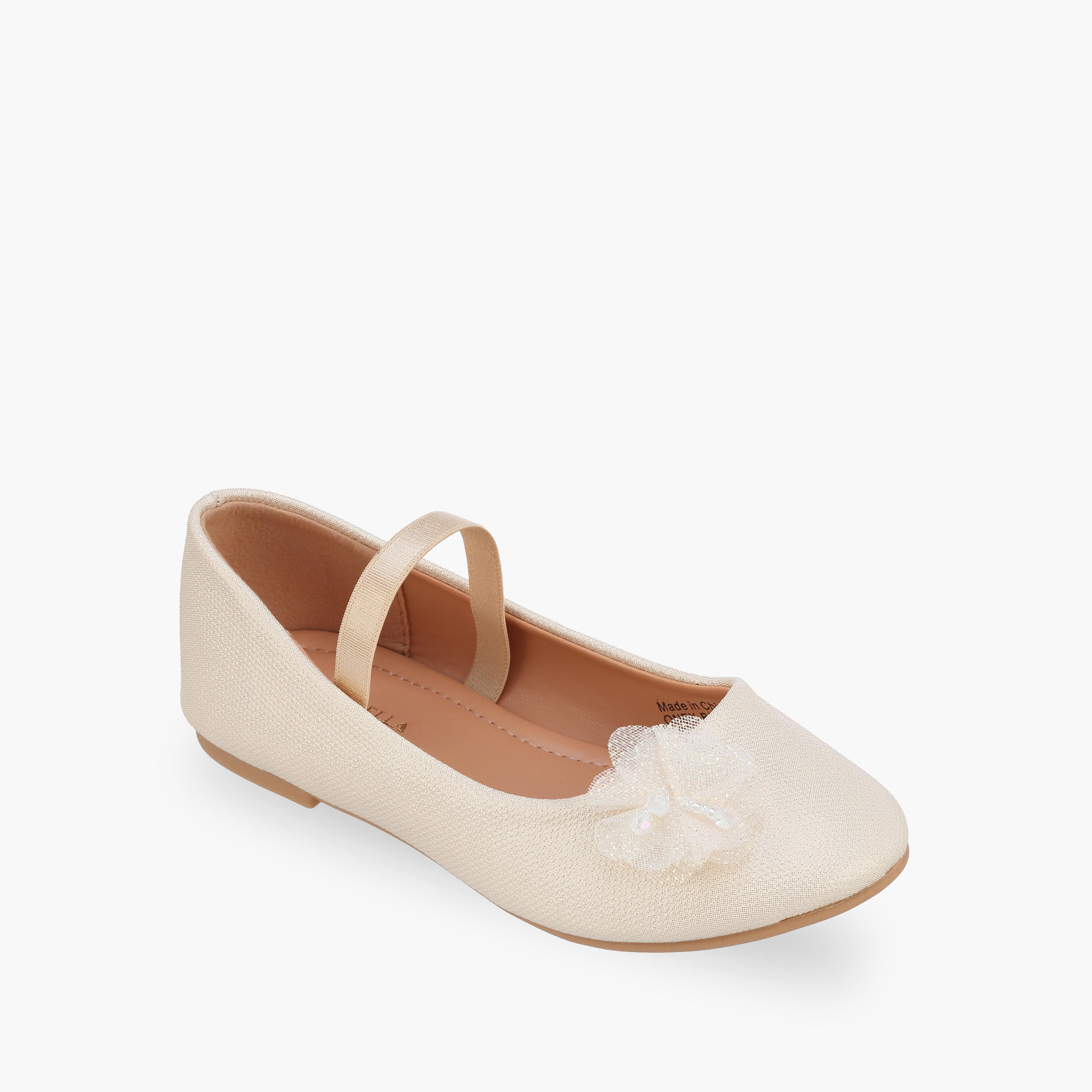 Flora Bella Girls Elasticated Strap Ballerina Shoes-girls-shoes-ballerinas-image-2