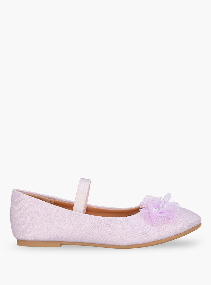 حذاء باليرينا بحزام مطاطي للبنات من فلورا بيلا-girls-shoes-ballerinas-image-3