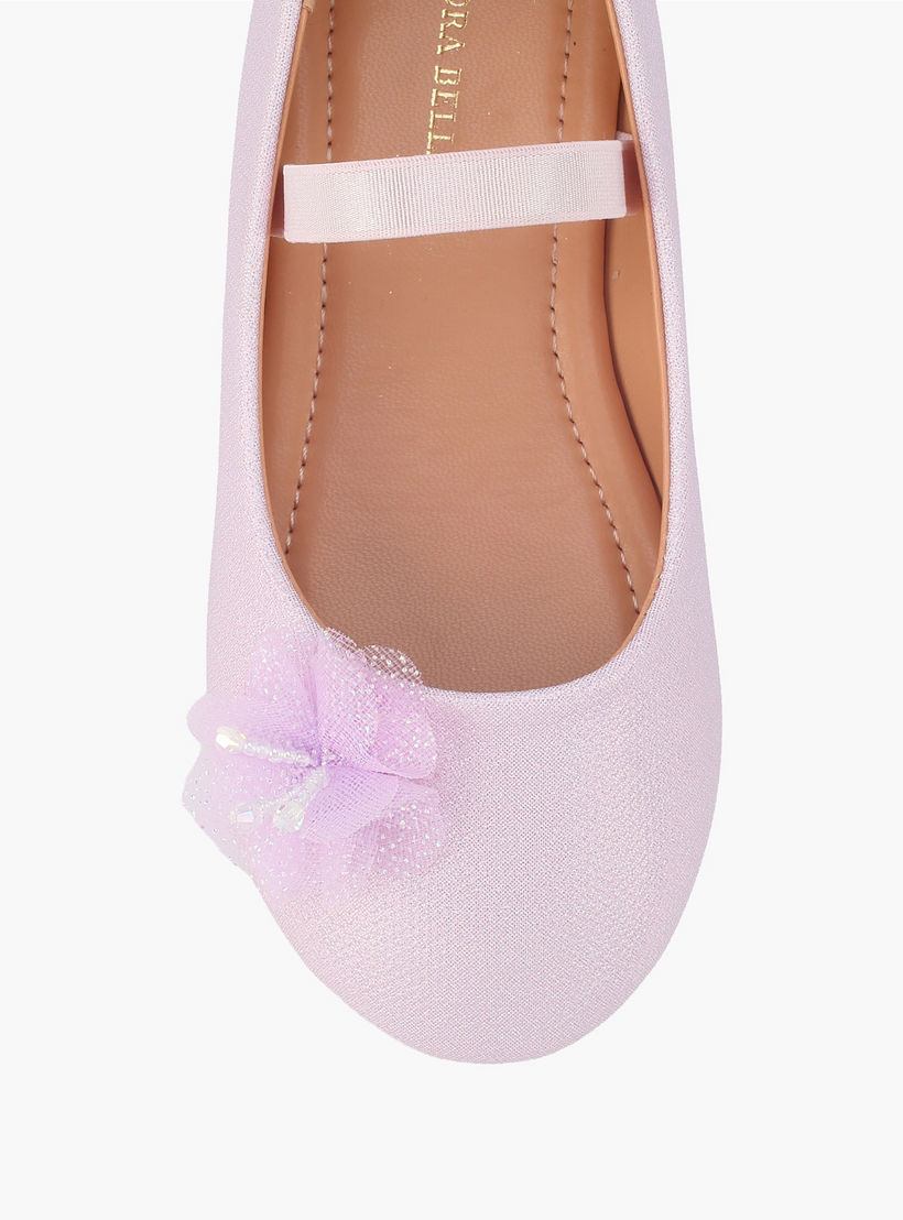 حذاء باليرينا بحزام مطاطي للبنات من فلورا بيلا-girls-shoes-ballerinas-image-4