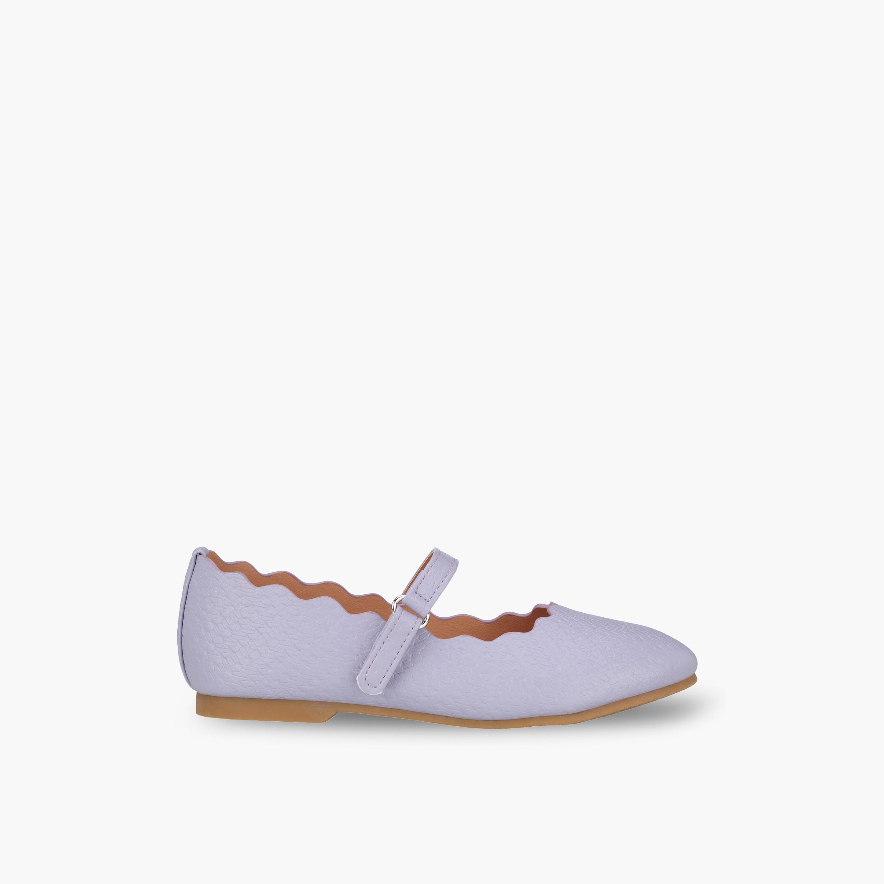 Juniors Girls Textured Mary Jane Shoes with Scalloped Trim-girls-shoes-maryjanes-image-3