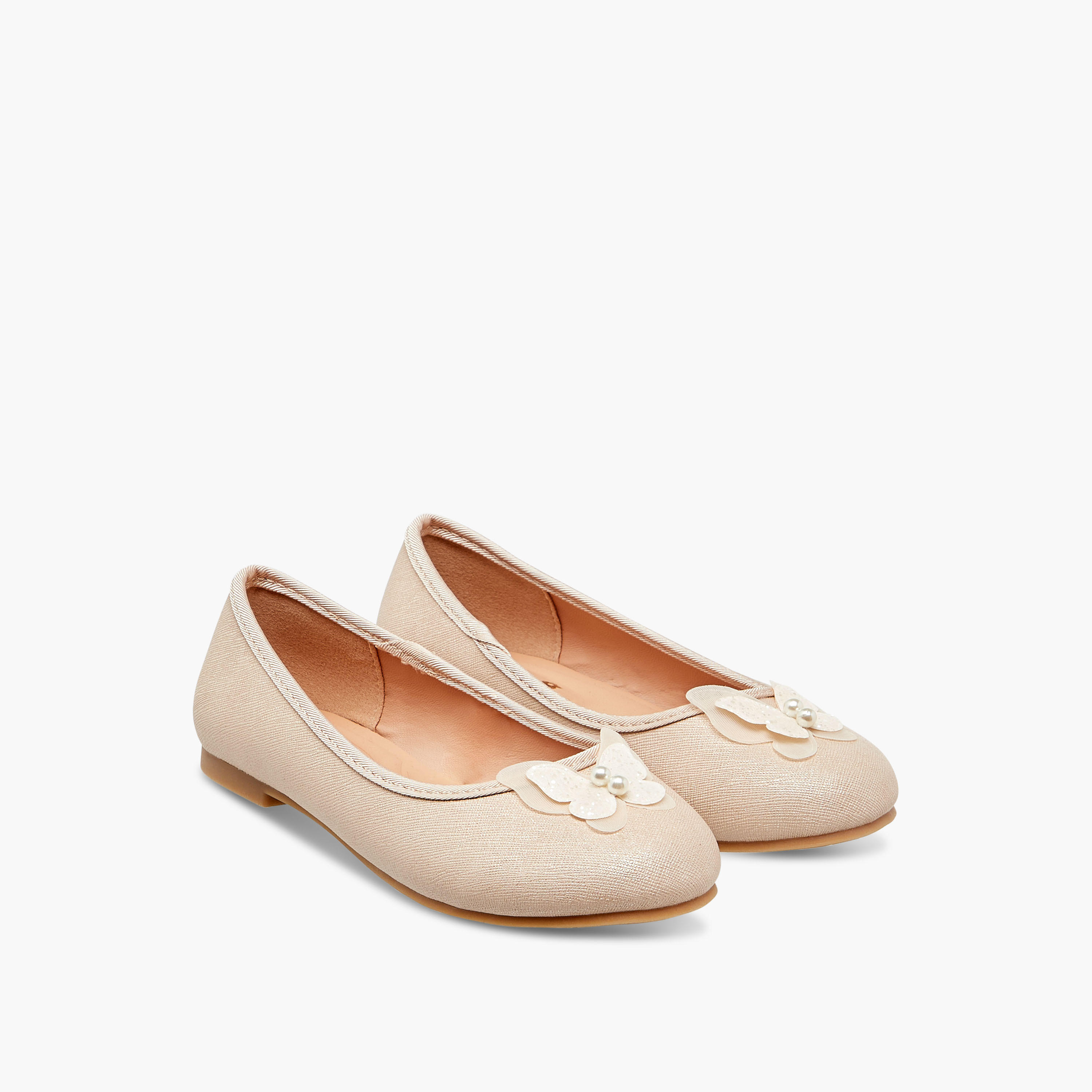 حذاء باليرينا سهل الارتداء بزخارف فراشة من ليتل ميسي-girls-shoes-ballerinas-image-1