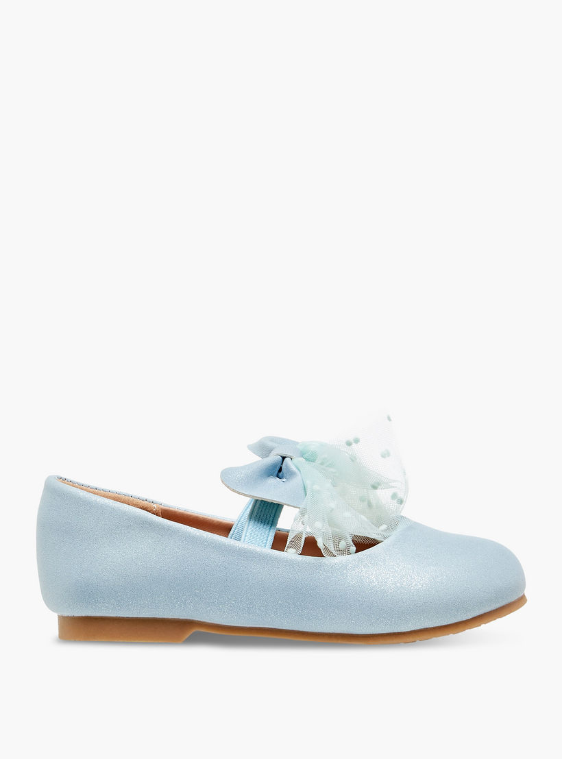 Juniors Bow Accent Slip-On Ballerina Shoes with Elastic Strap-girls-shoes-maryjanes-image-3