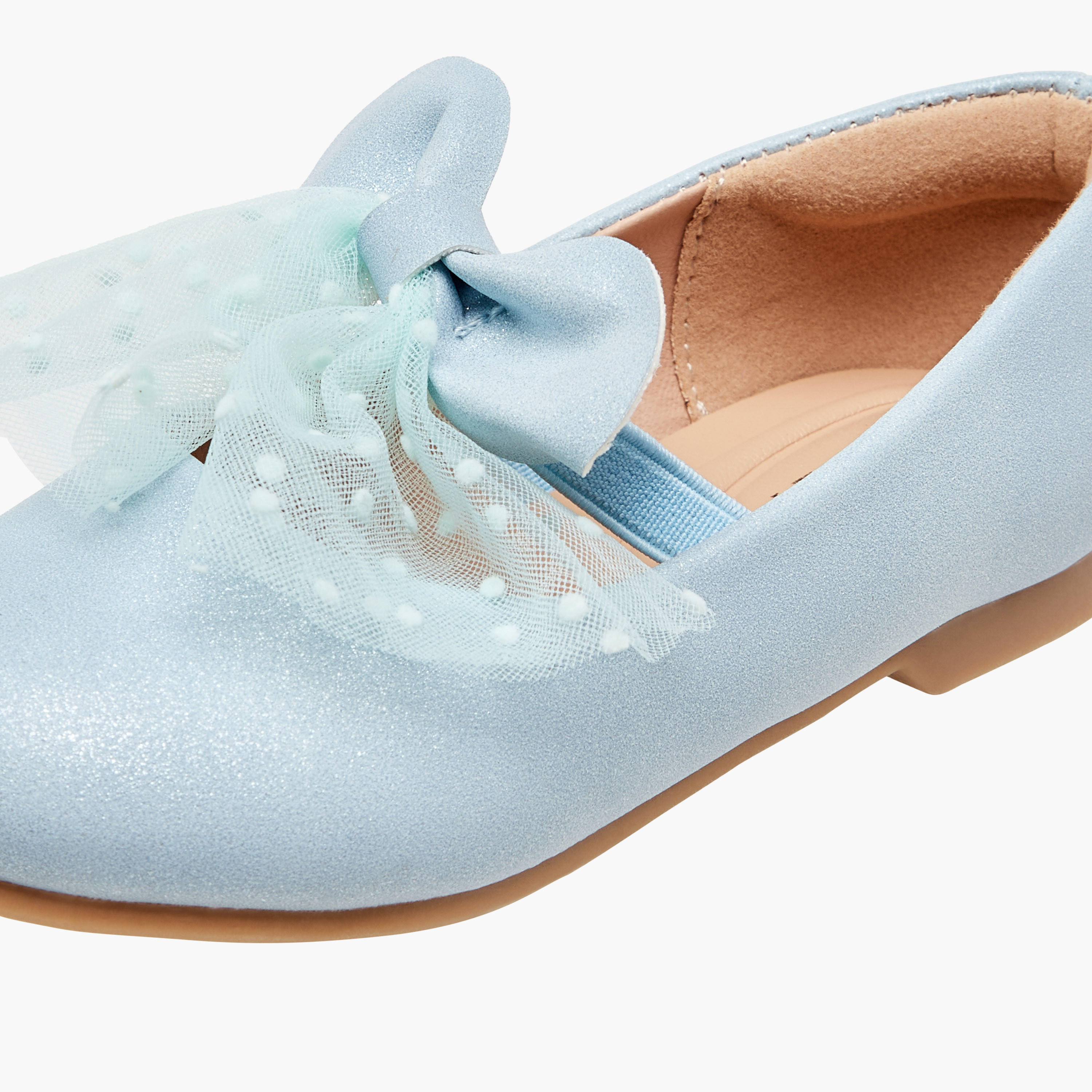 Juniors Bow Accent Slip-On Ballerina Shoes with Elastic Strap-girls-shoes-maryjanes-image-6