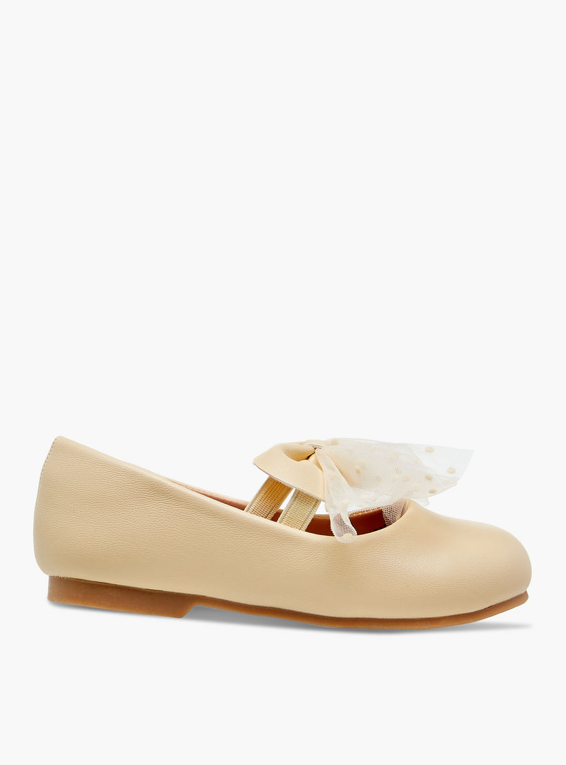 Juniors Bow Accent Slip-On Ballerina Shoes with Elastic Strap-girls-shoes-maryjanes-image-3