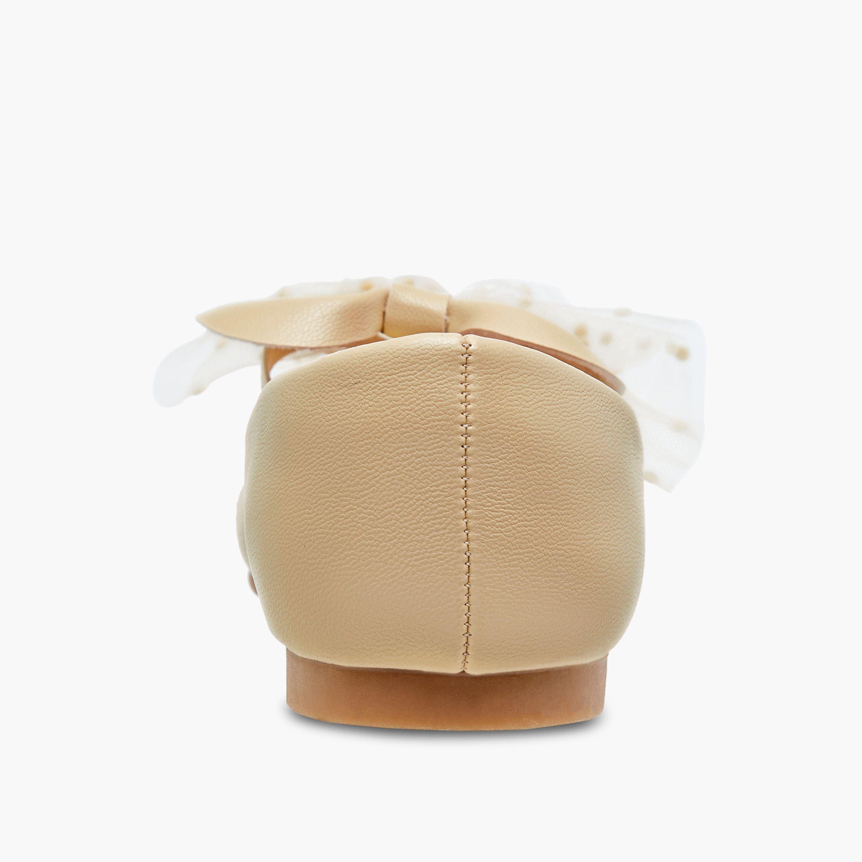Juniors Bow Accent Slip-On Ballerina Shoes with Elastic Strap-girls-shoes-maryjanes-image-5