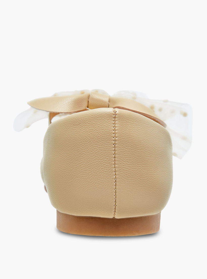 Juniors Bow Accent Slip-On Ballerina Shoes with Elastic Strap-girls-shoes-maryjanes-image-5