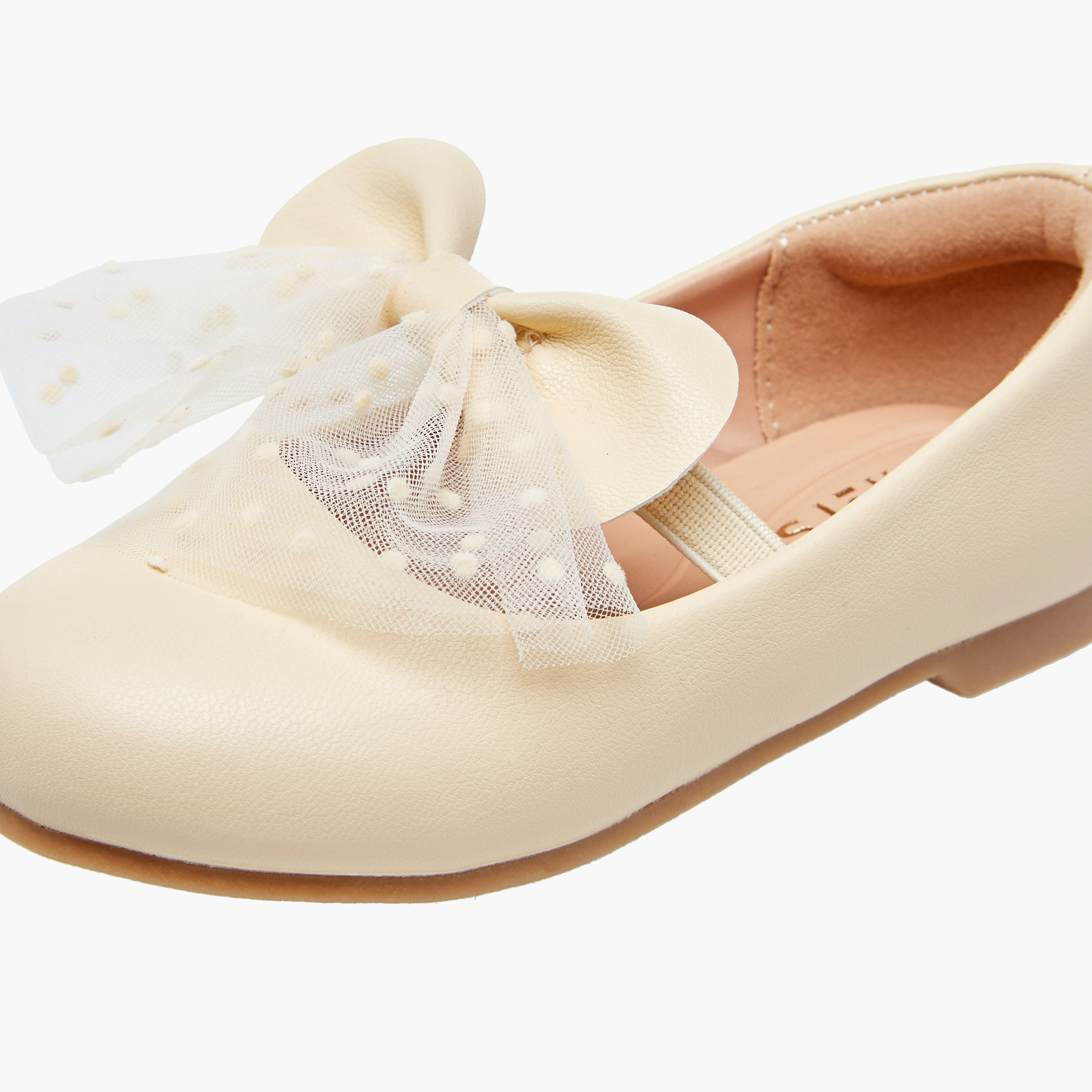Juniors Bow Accent Slip-On Ballerina Shoes with Elastic Strap-girls-shoes-maryjanes-image-6