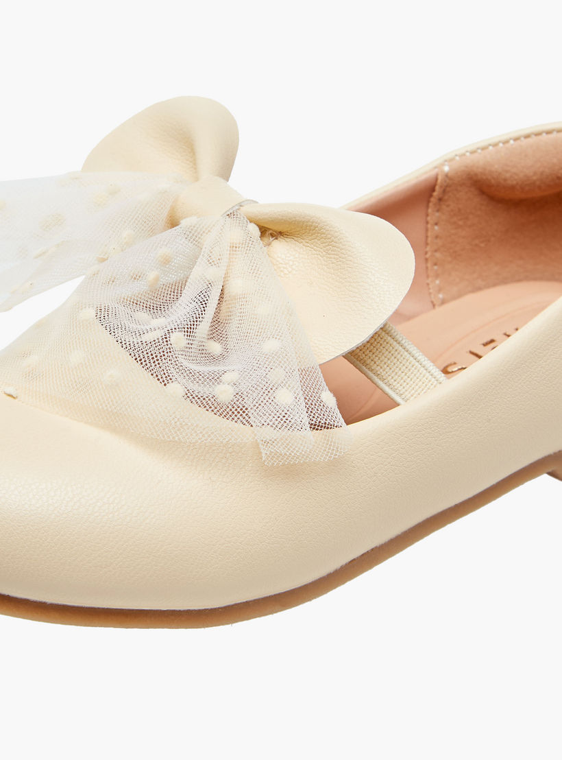 Juniors Bow Accent Slip-On Ballerina Shoes with Elastic Strap-girls-shoes-maryjanes-image-6
