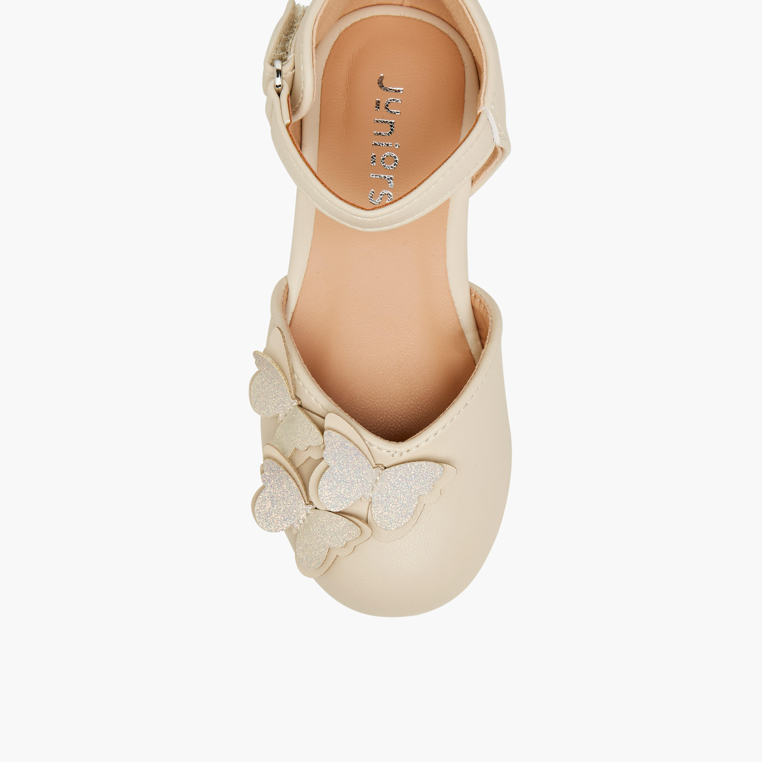 حذاء بشريط إغلاق لاصق وتزيينات فراشات من جونيورز-girls-shoes-ballerinas-image-4