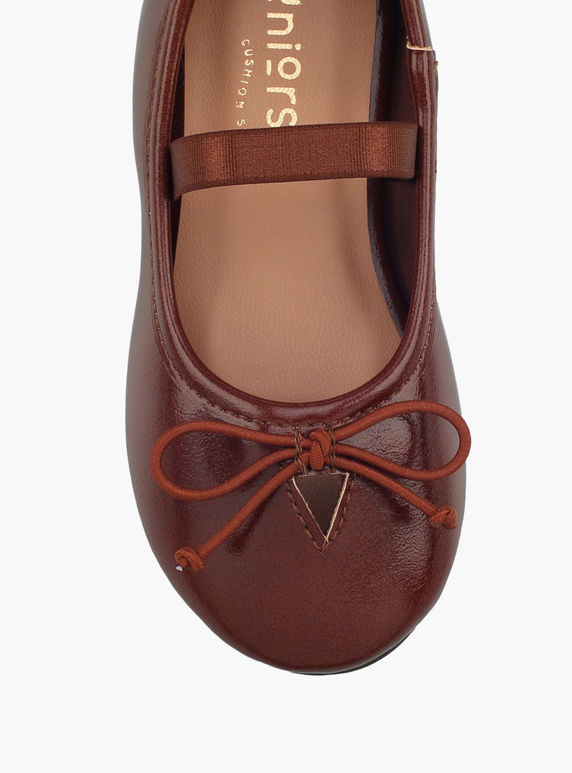 حذاء باليرينا بزينة فيونكة للبنات من جونيورز-girls-shoes-ballerinas-image-4