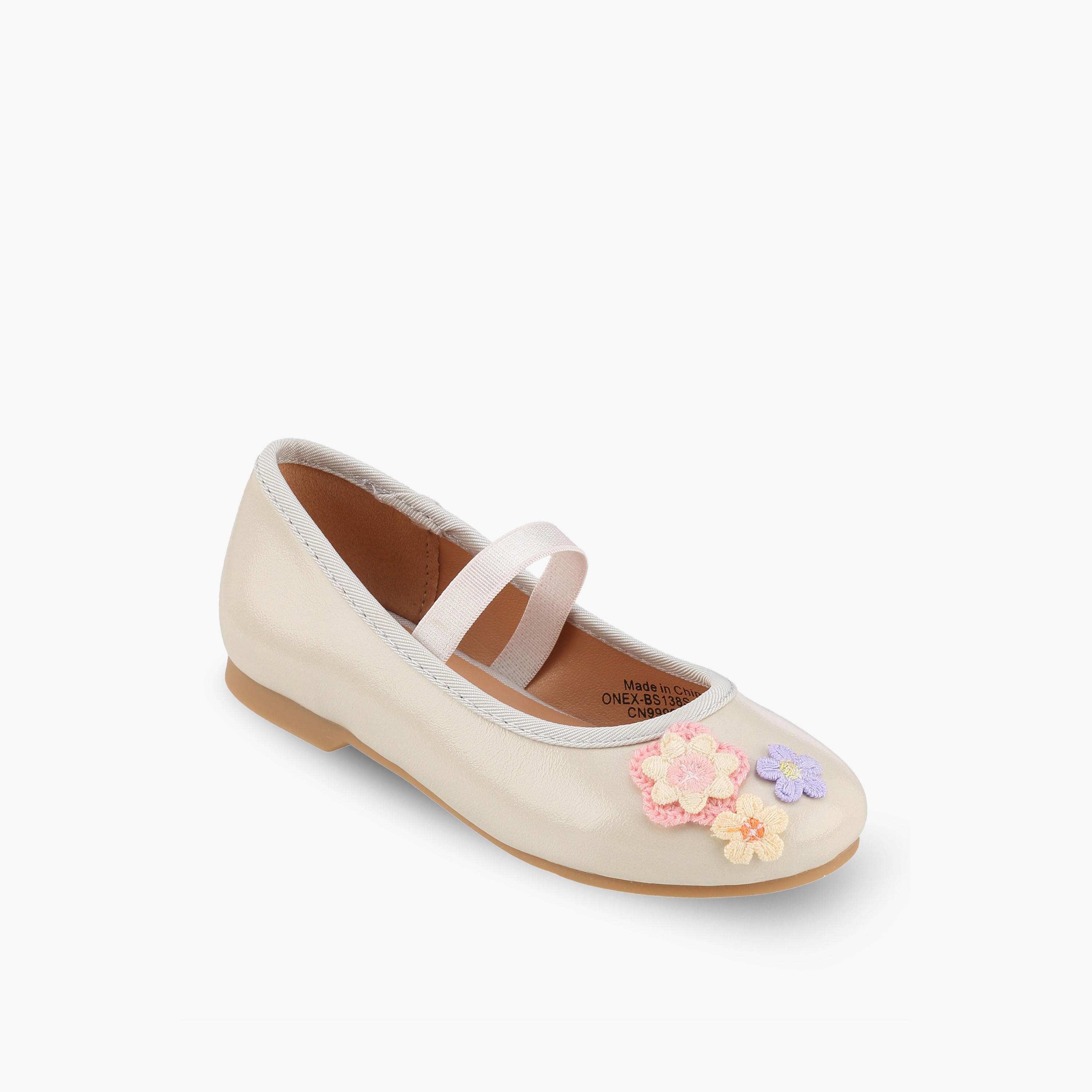 حذاء باليرينا بزينة زهور للبنات من جونيورز-girls-shoes-ballerinas-image-2